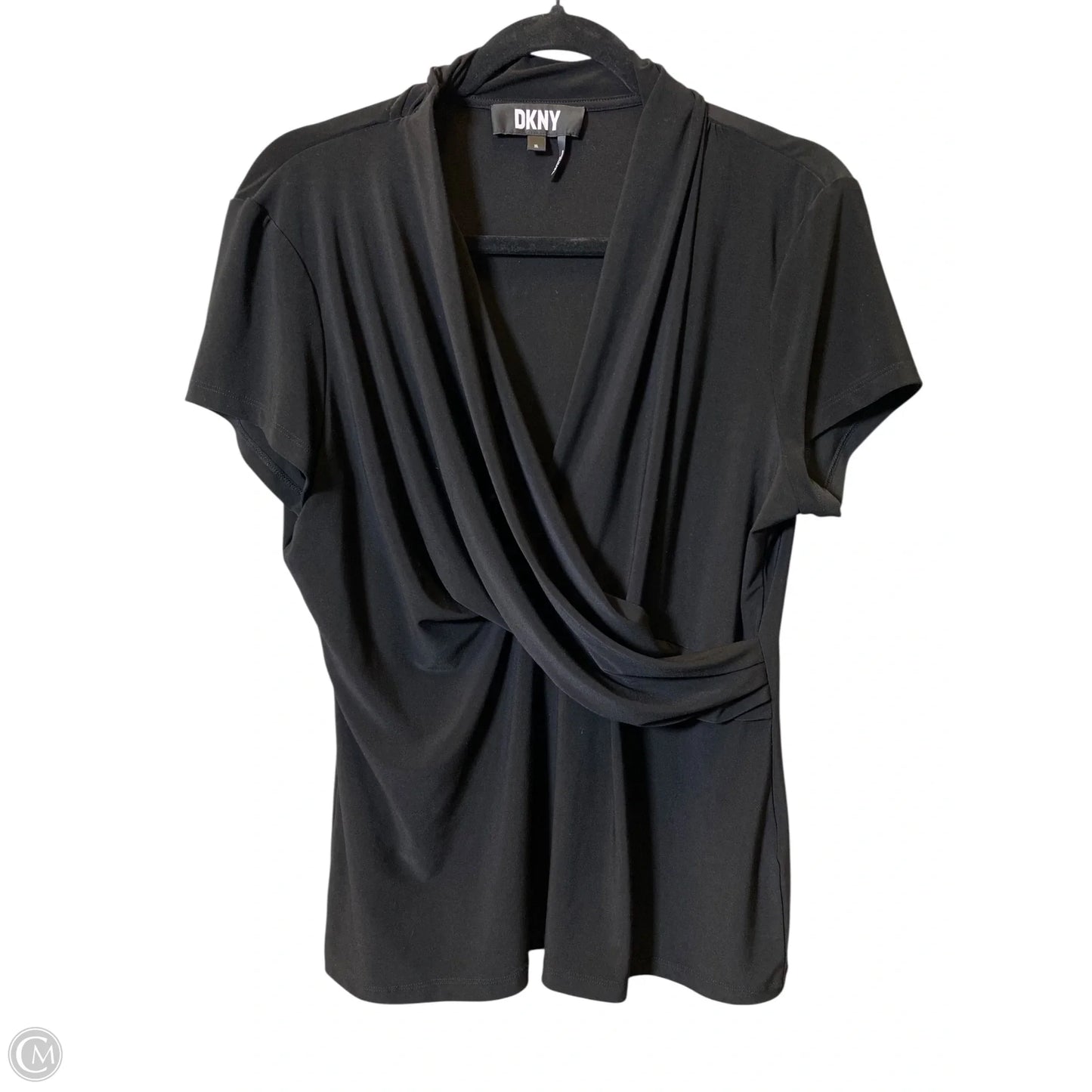 Top Short Sleeve By Dkny In Black, Size: Xl