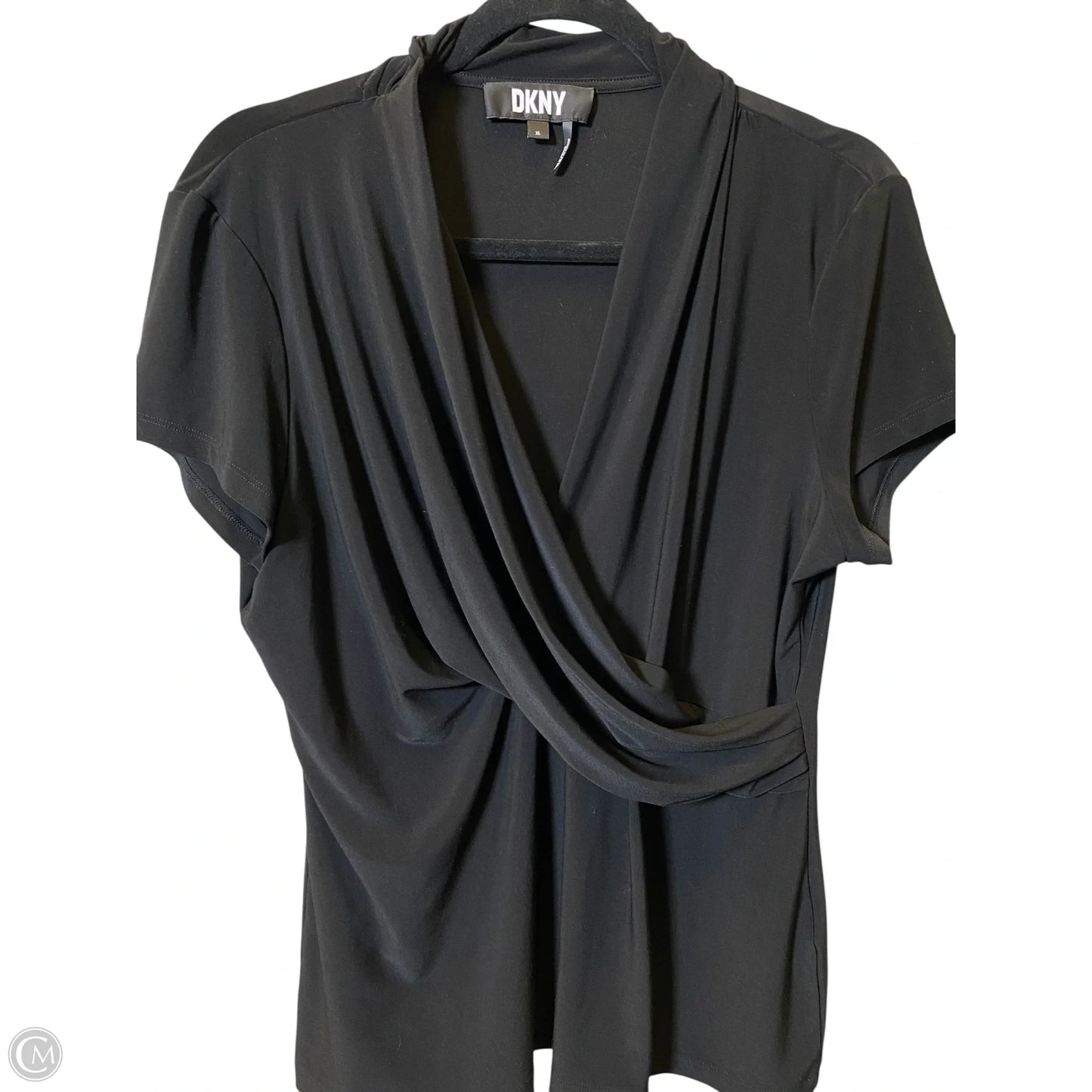 Top Short Sleeve By Dkny In Black, Size: Xl