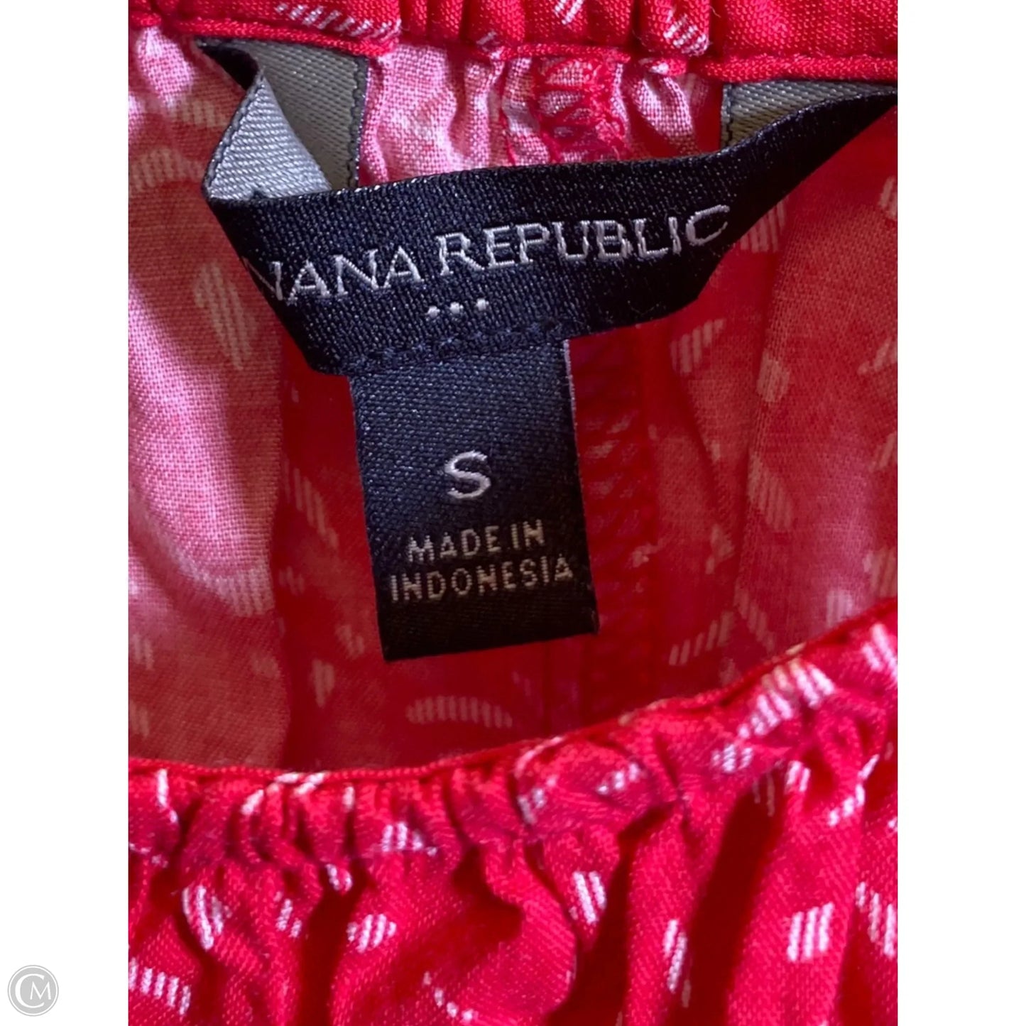 Dress Casual Midi By Banana Republic In Red & White, Size: S