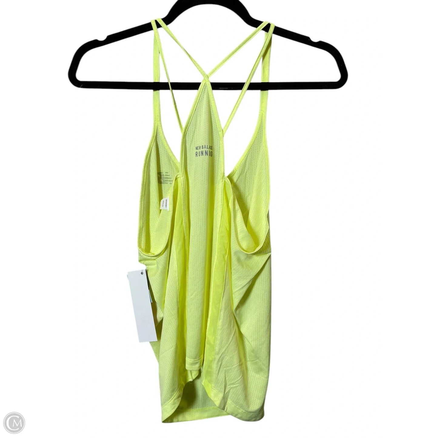 Athletic Tank Top By New Balance In Yellow, Size: L