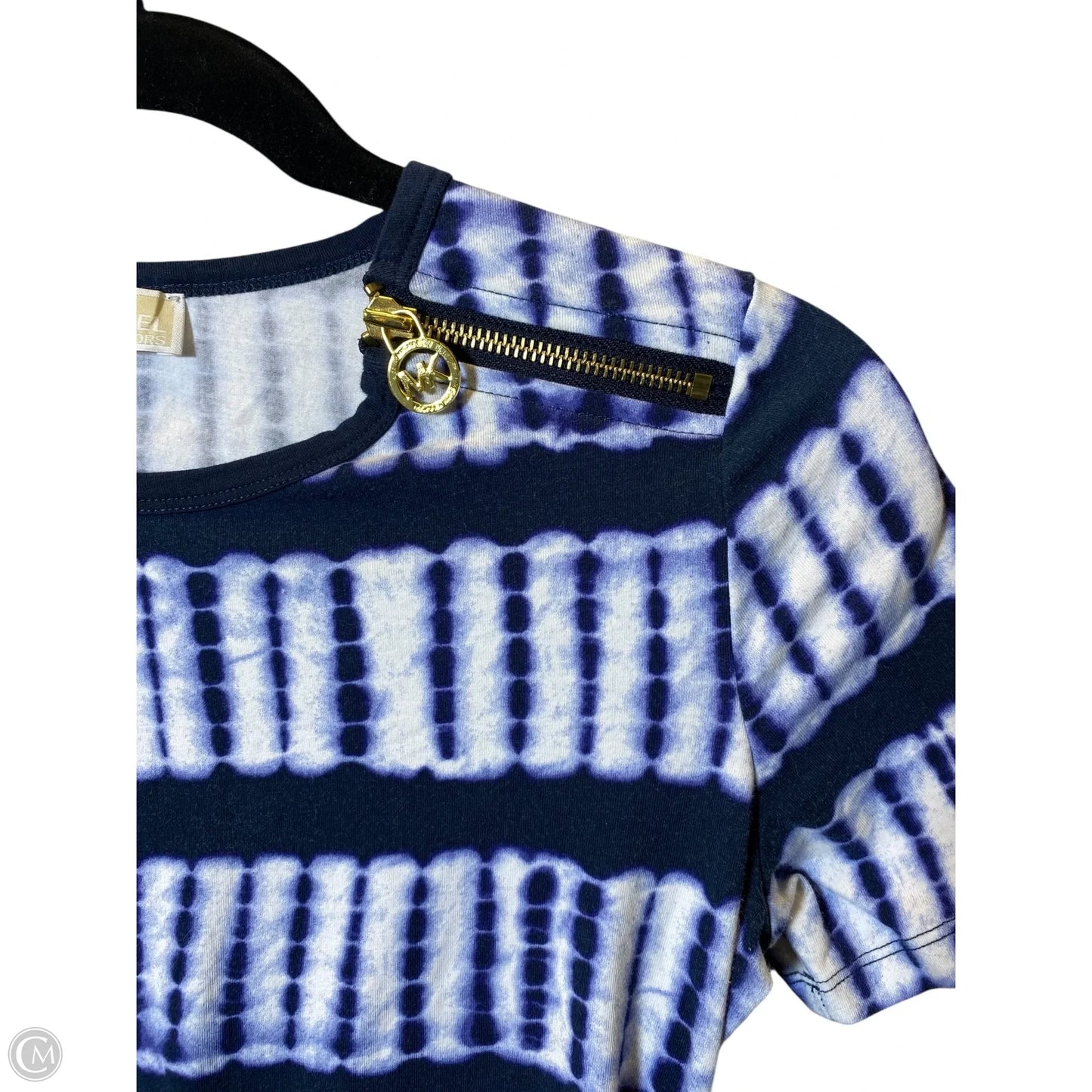Top Short Sleeve By Michael By Michael Kors In Blue & White, Size: Xs