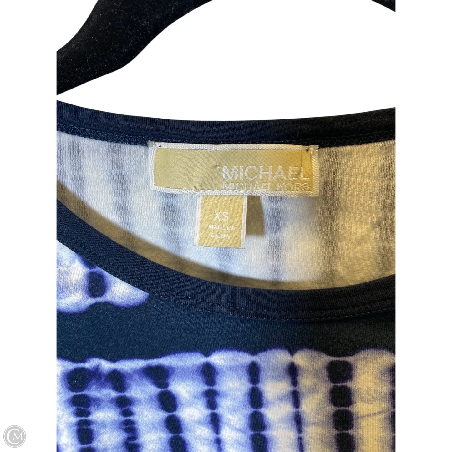 Top Short Sleeve By Michael By Michael Kors In Blue & White, Size: Xs