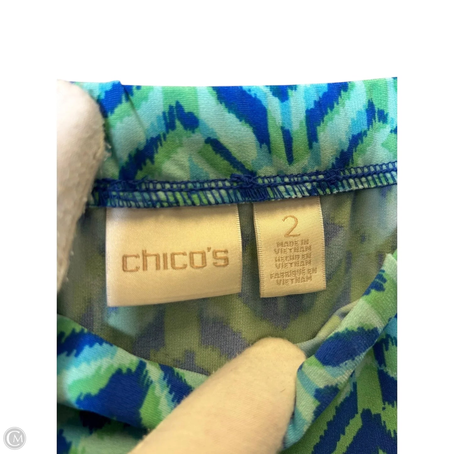 Skirt Maxi By Chicos In Blue & Green, Size: 12