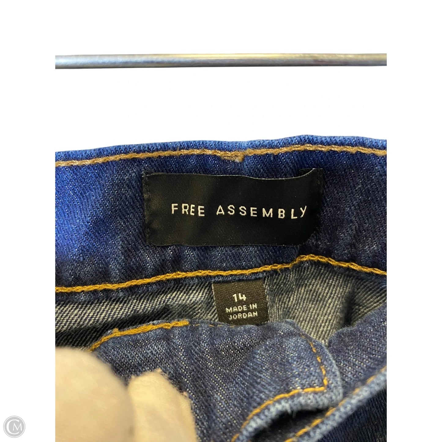 Jeans Wide Leg By Free Assembly In Blue Denim, Size: 14