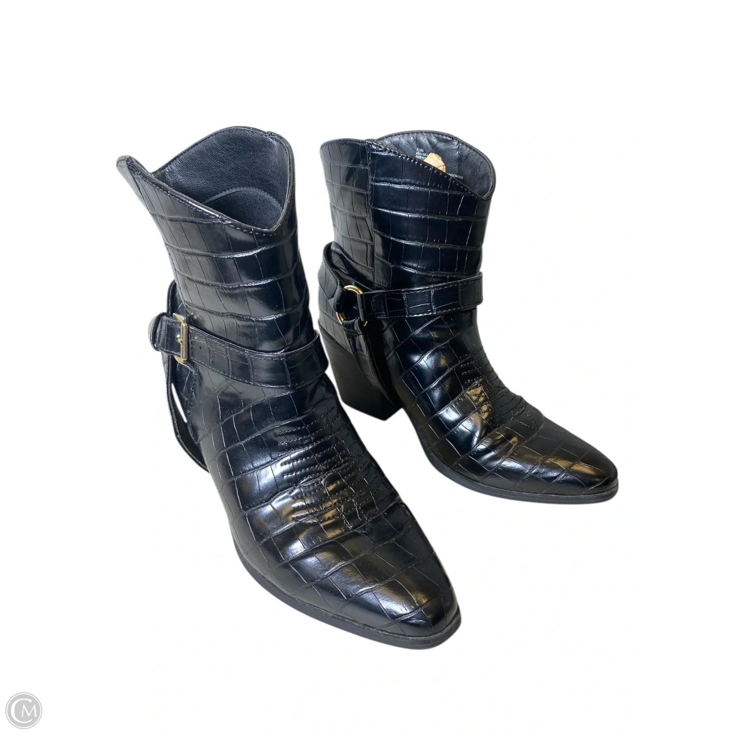 Boots Western By Just Fab In Black, Size: 6.5