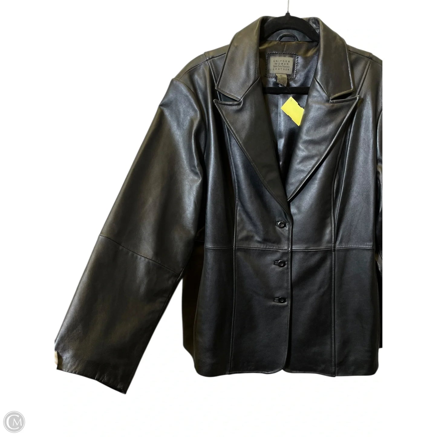 Jacket Leather By Uniform In Black, Size: 2x