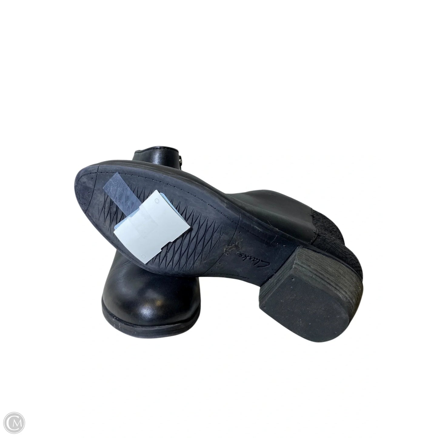 Boots Ankle Heels By Clarks In Black, Size: 7.5