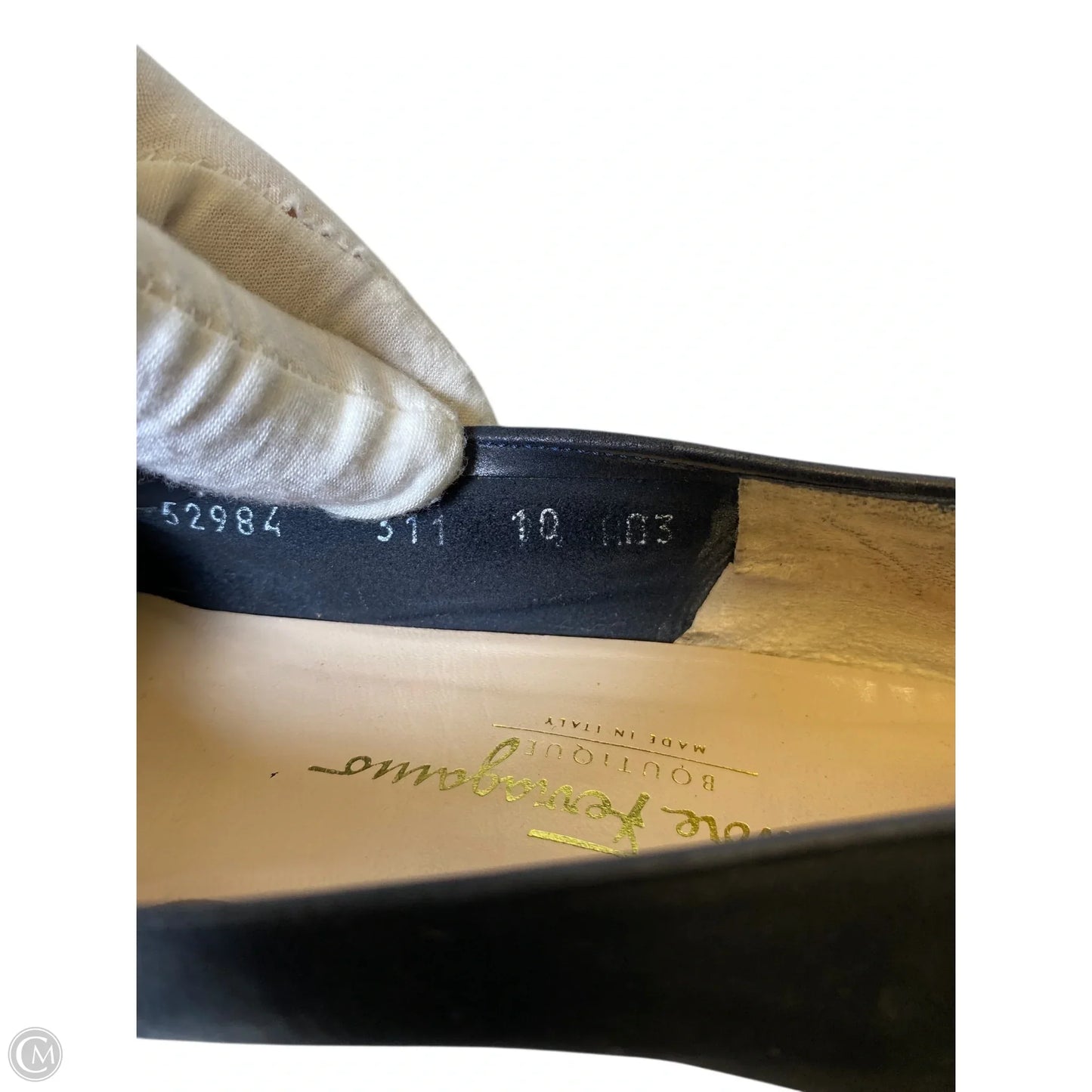 Shoes Luxury Designer By Ferragamo In Navy, Size: 10