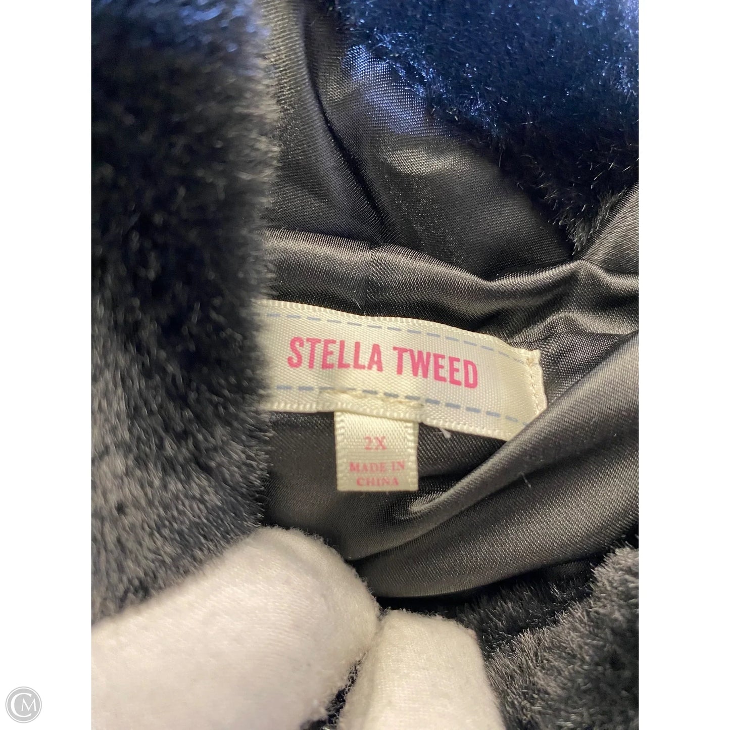 Jacket Faux Fur & Sherpa By Clothes Mentor In Black, Size: 2x