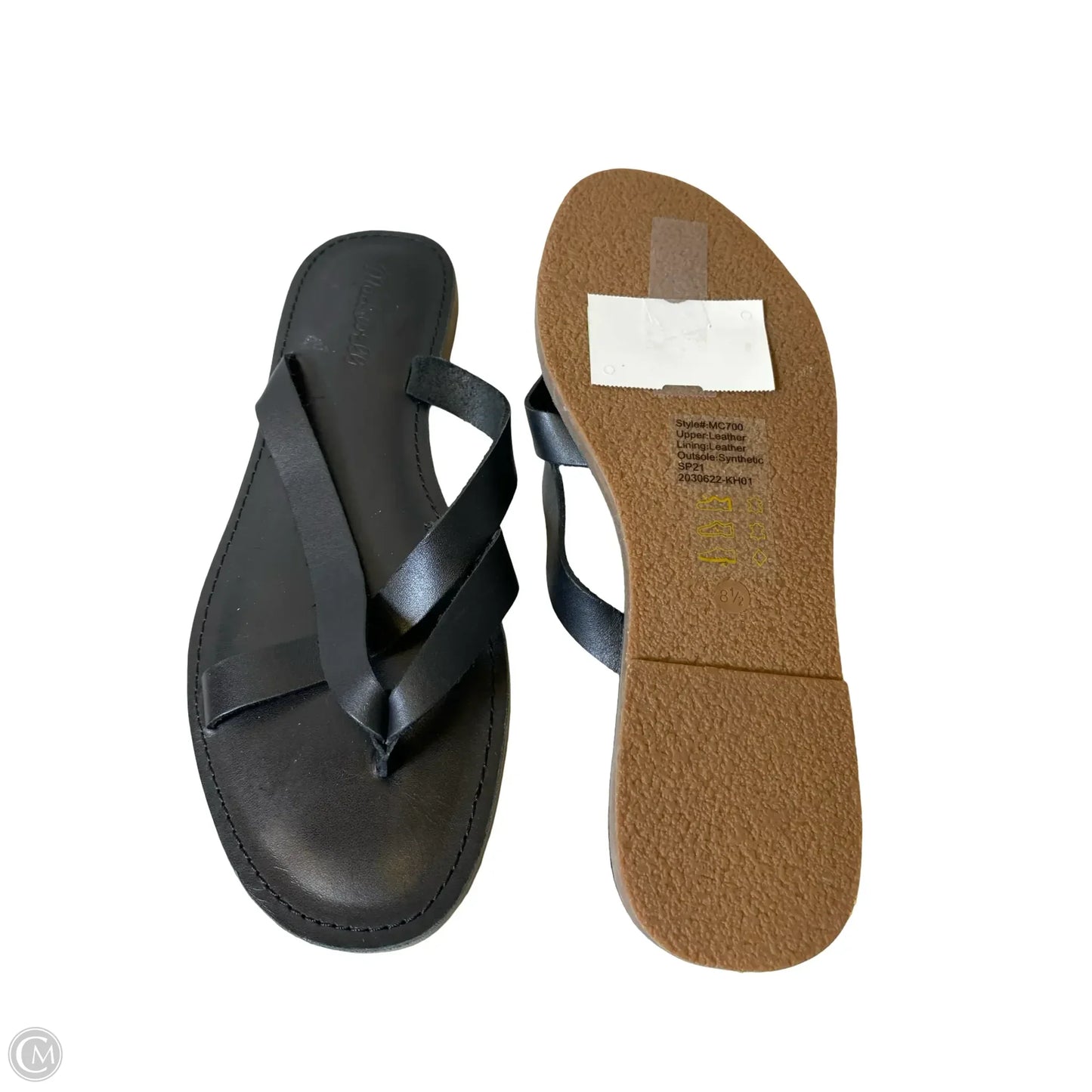 Sandals Flats By Madewell In Black, Size: 8.5