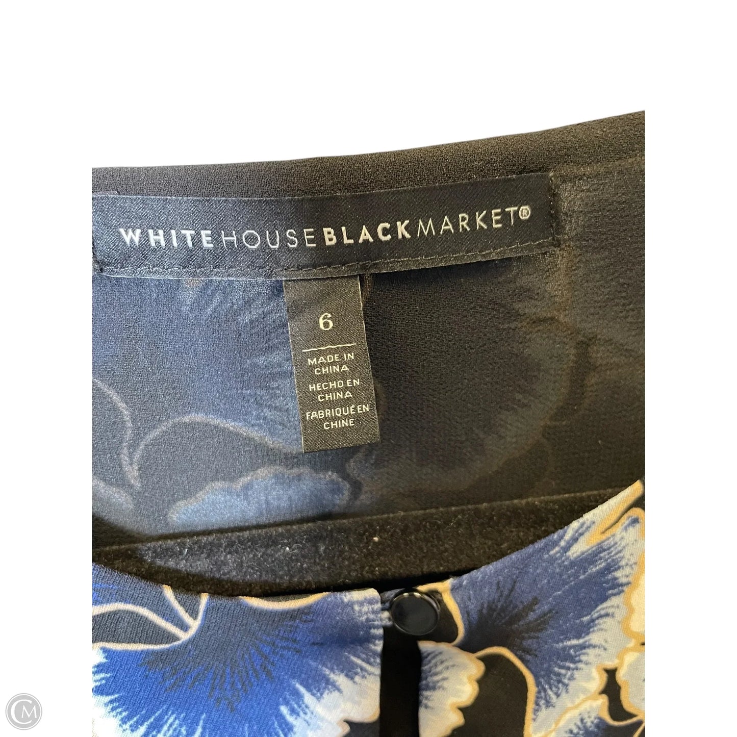 Top Long Sleeve By White House Black Market In Floral Print, Size: S