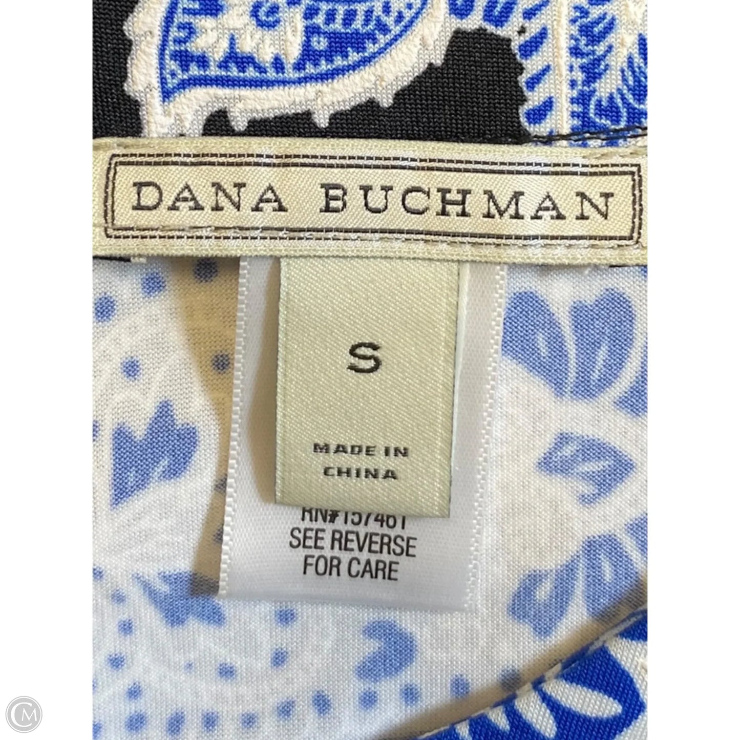 Dress Casual Midi By Dana Buchman In Blue & White, Size: S