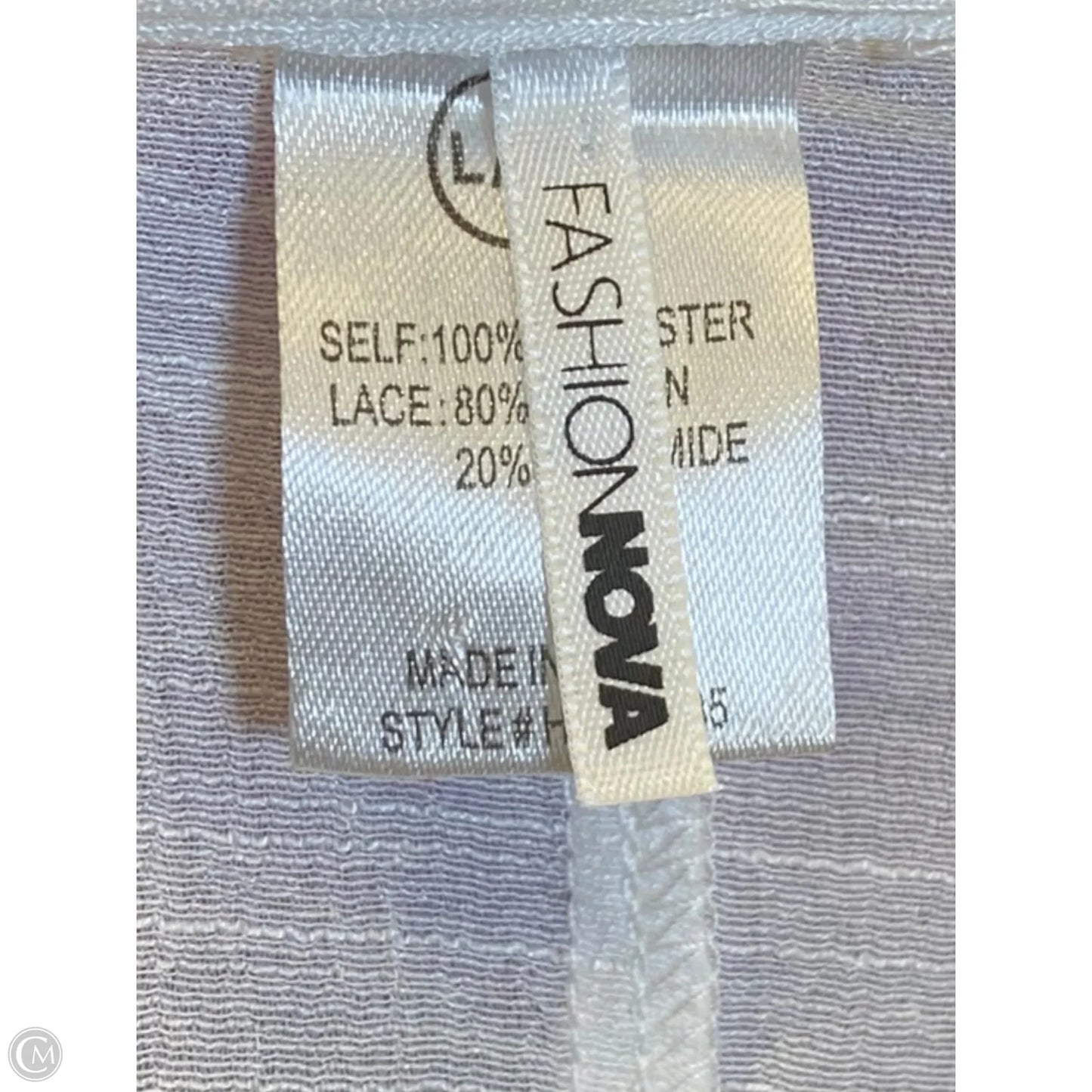 Swimwear Cover-up By Fashion Nova In White, Size: L