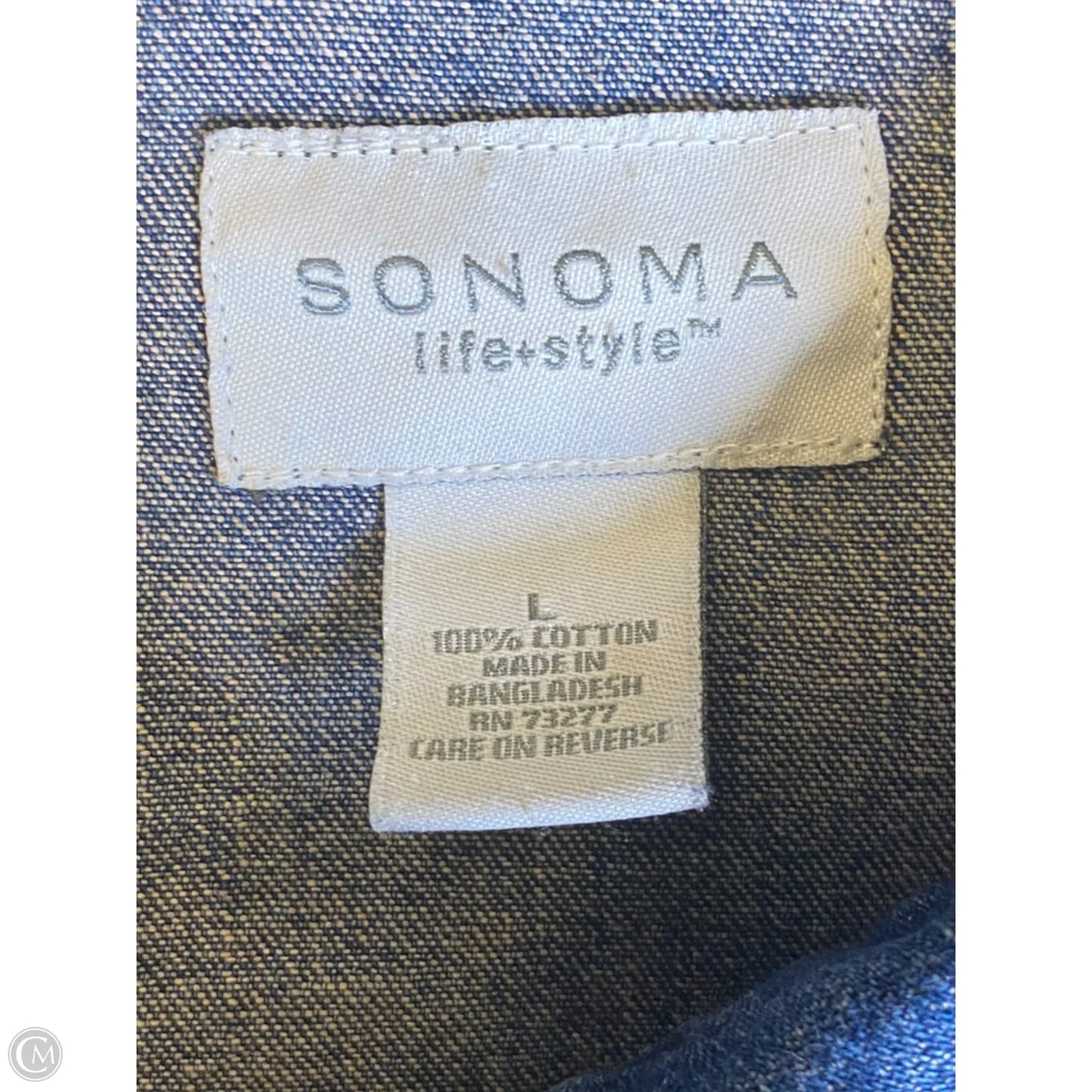Jacket Denim By Sonoma In Blue Denim, Size: L