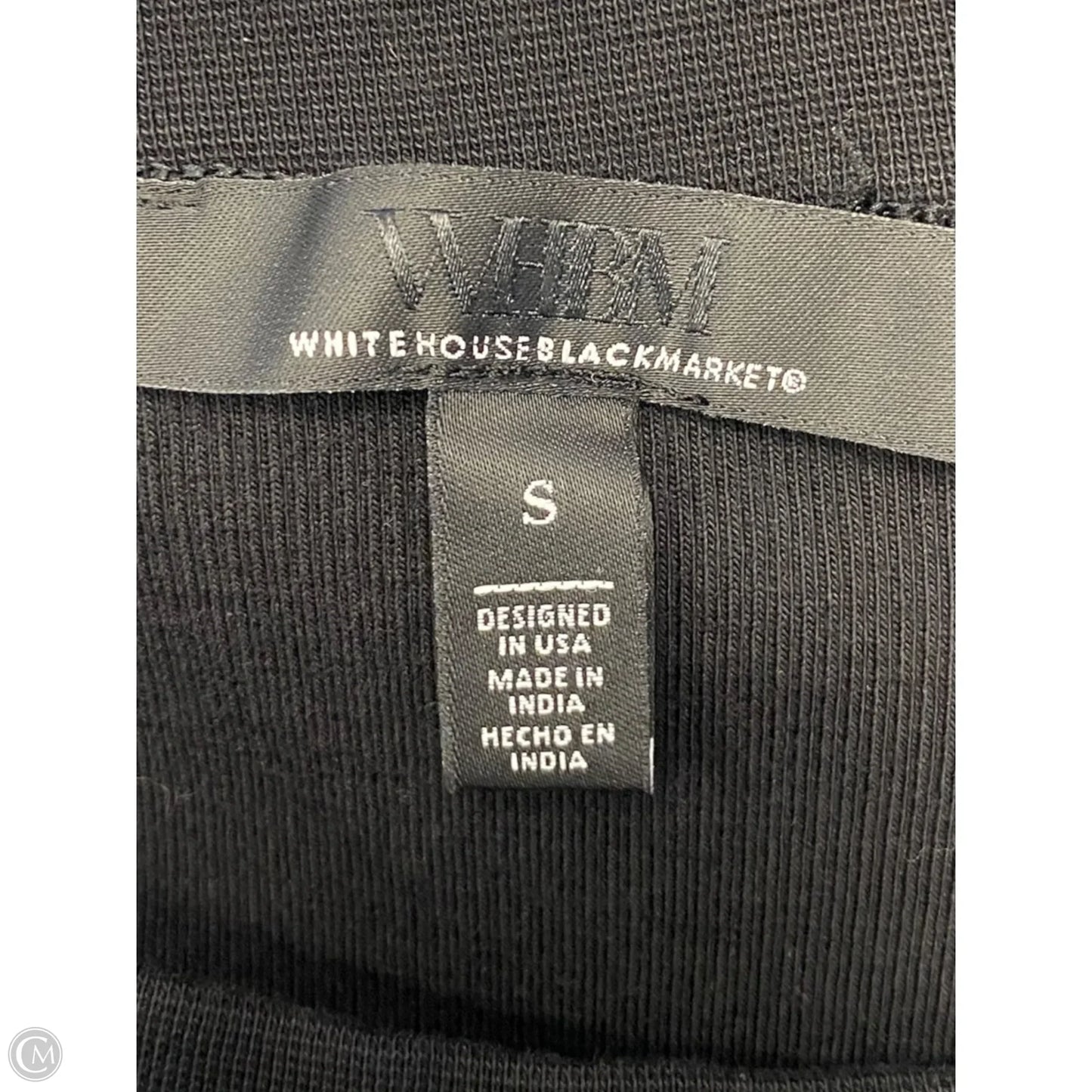 Top Short Sleeve By White House Black Market In Black, Size: S