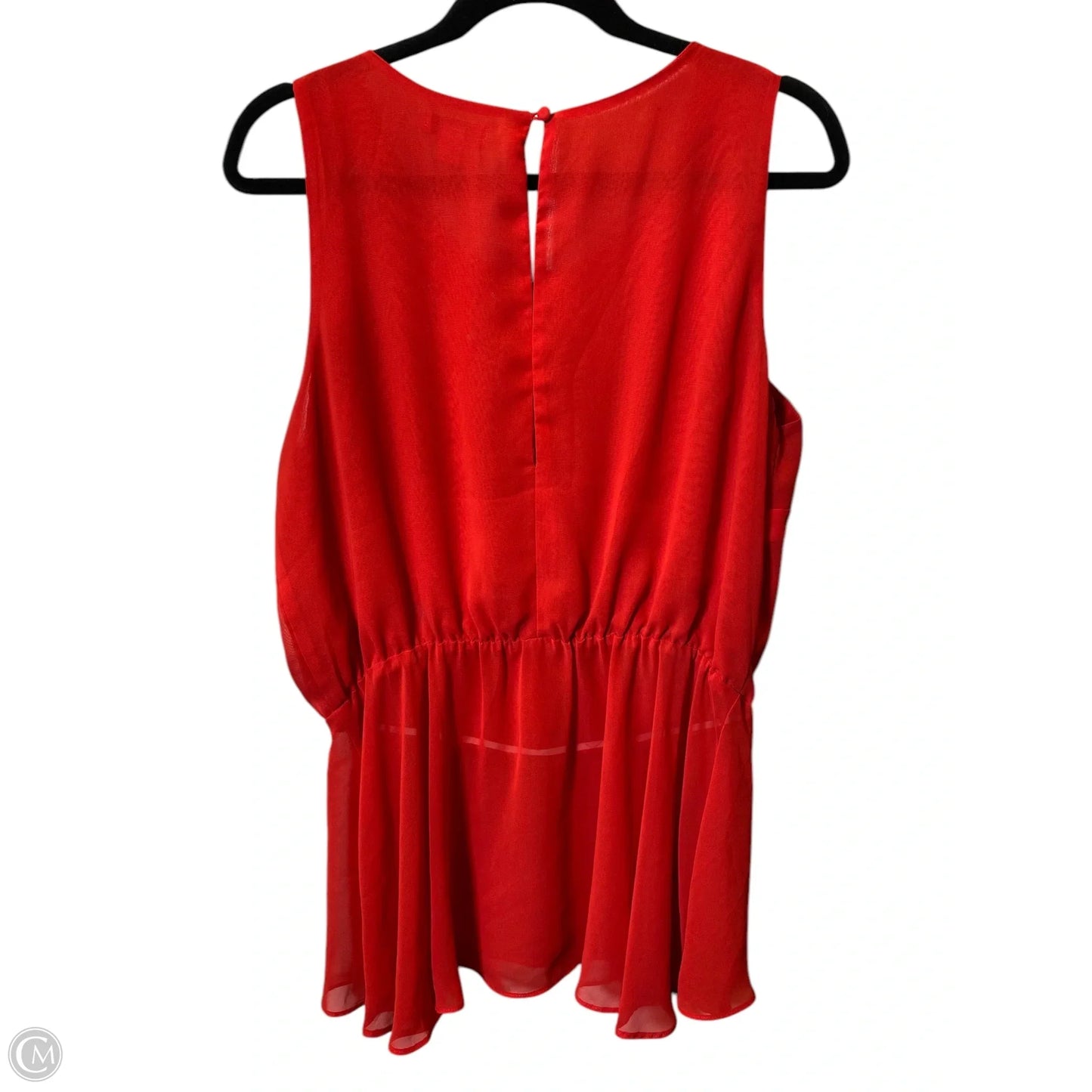 Top Sleeveless By Bisou Bisou In Red, Size: L