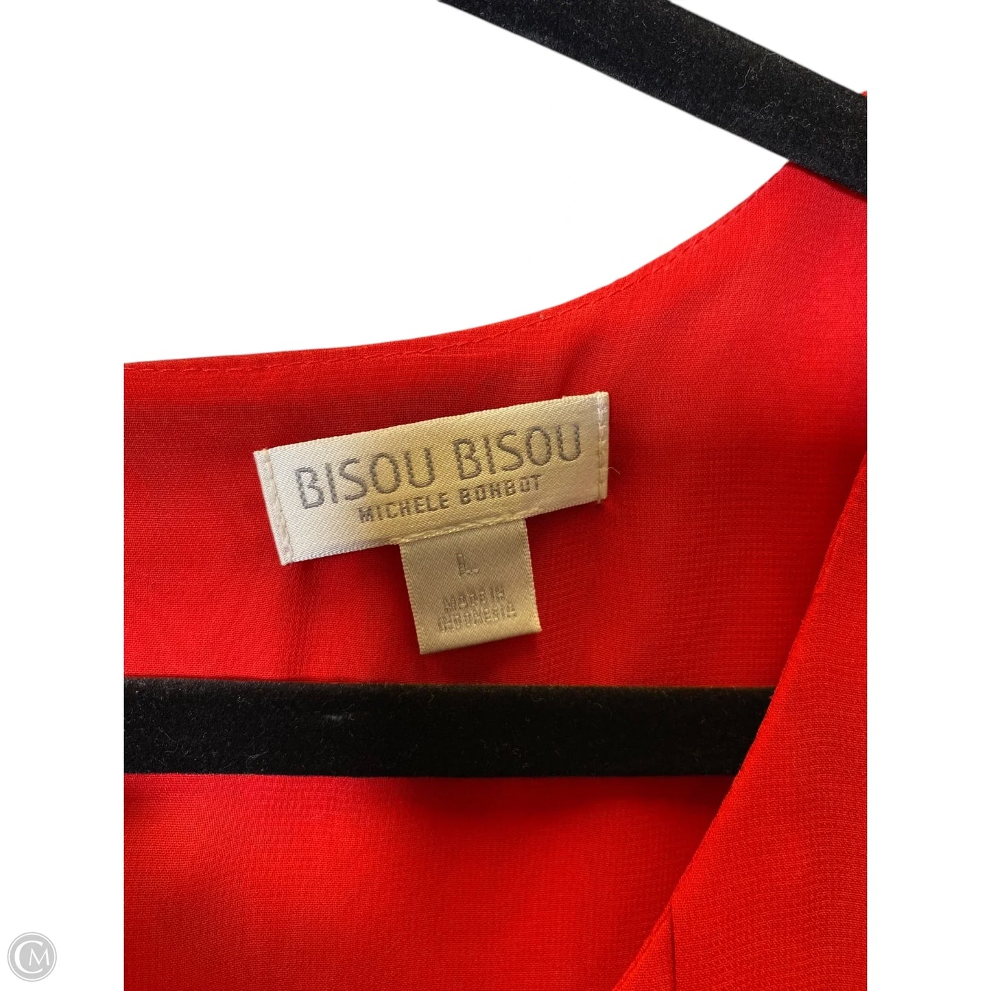 Top Sleeveless By Bisou Bisou In Red, Size: L
