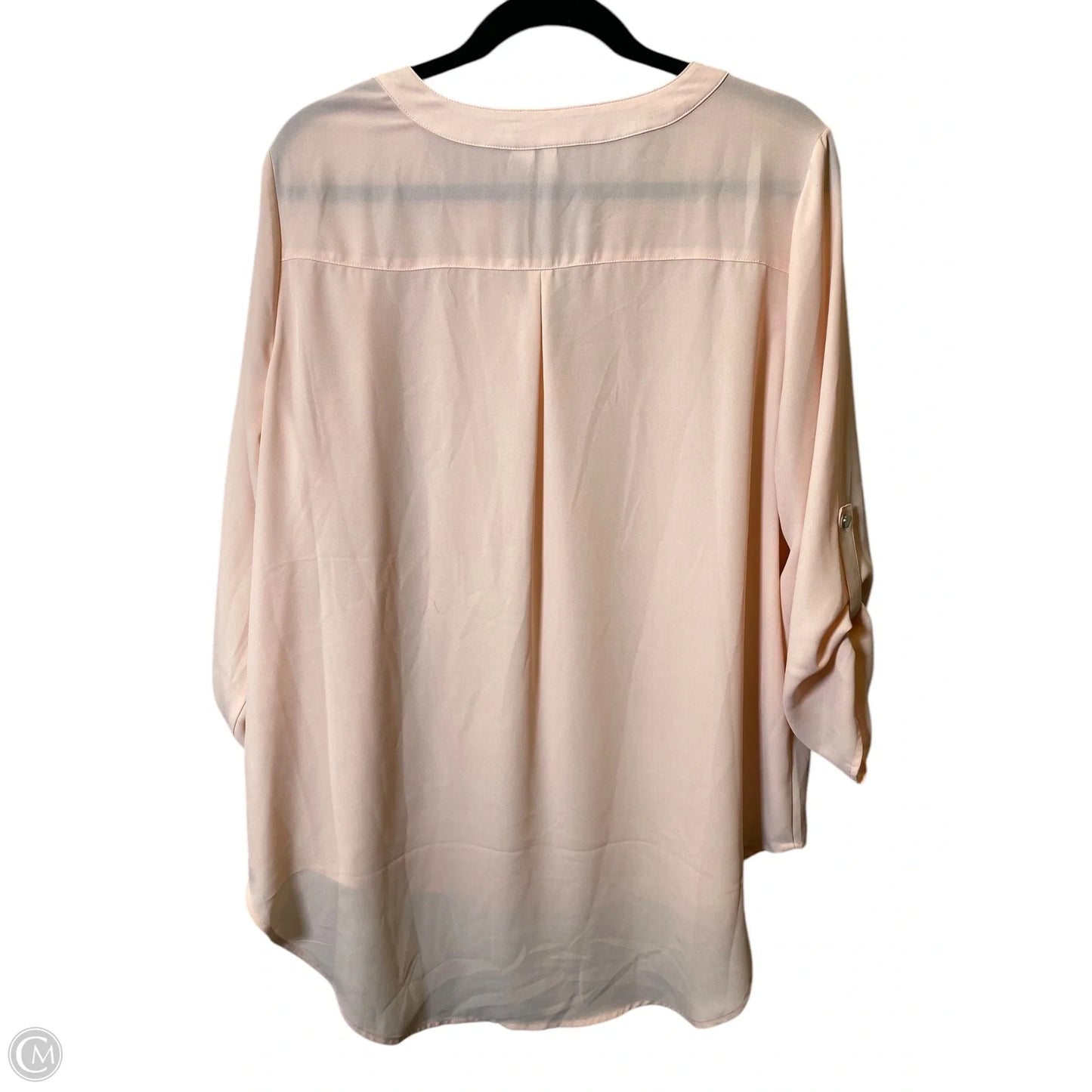 Top Long Sleeve By Cato In Peach, Size: L