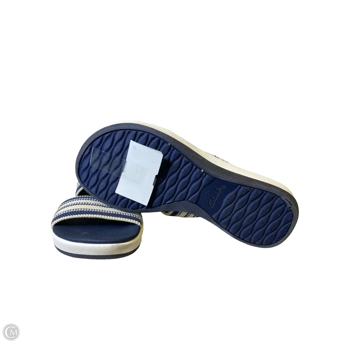 Shoes Heels Platform By Clarks In Blue & White, Size: 6.5