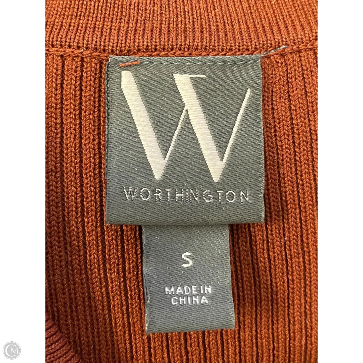 Top Long Sleeve By Worthington In Orange, Size: S