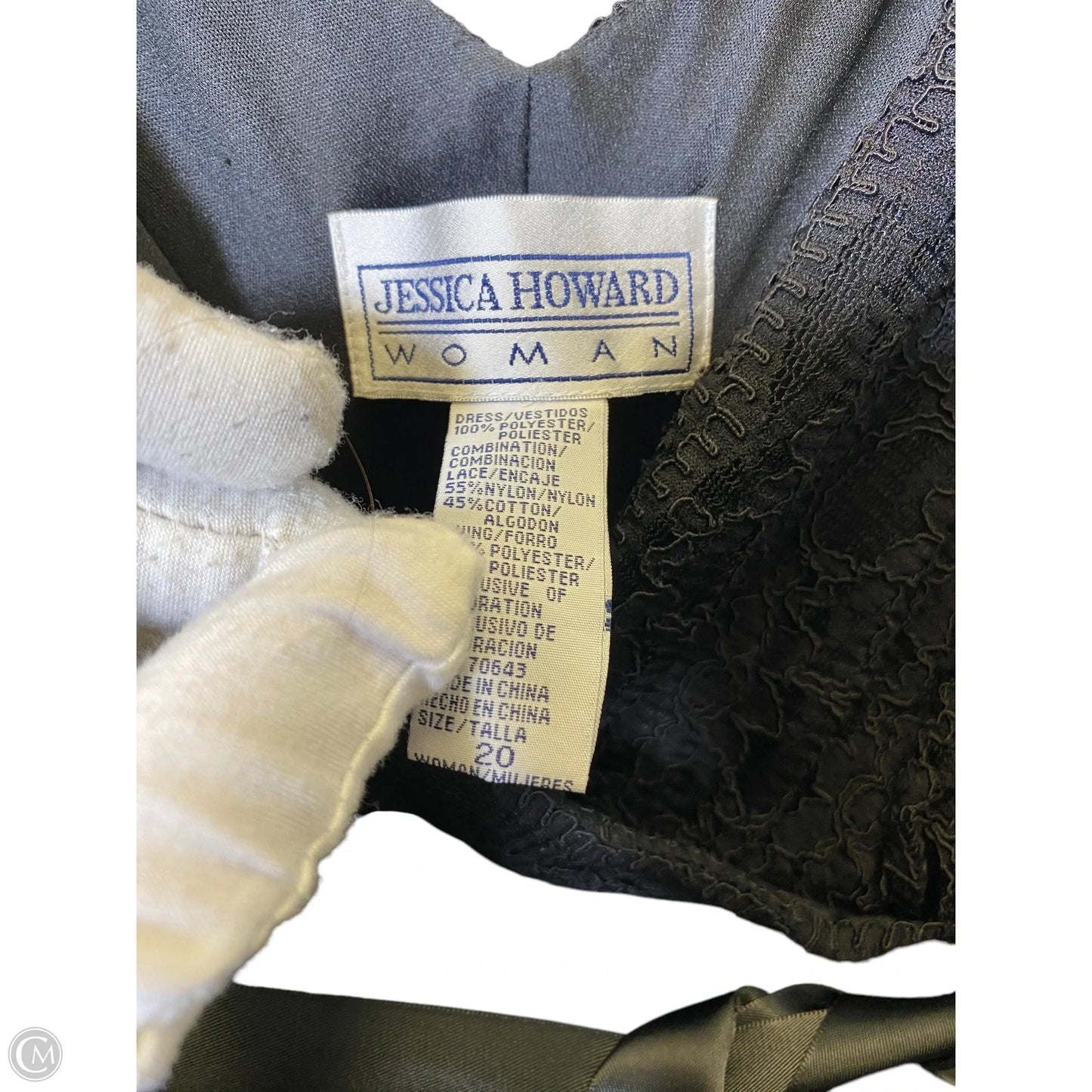 Dress Casual Midi By Jessica Howard In Black, Size: 2x