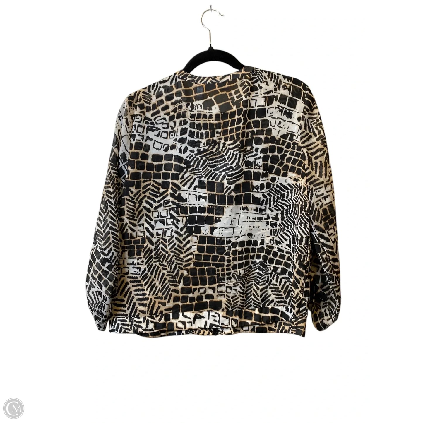 Top 3/4 Sleeve By Chicos In Animal Print, Size: M