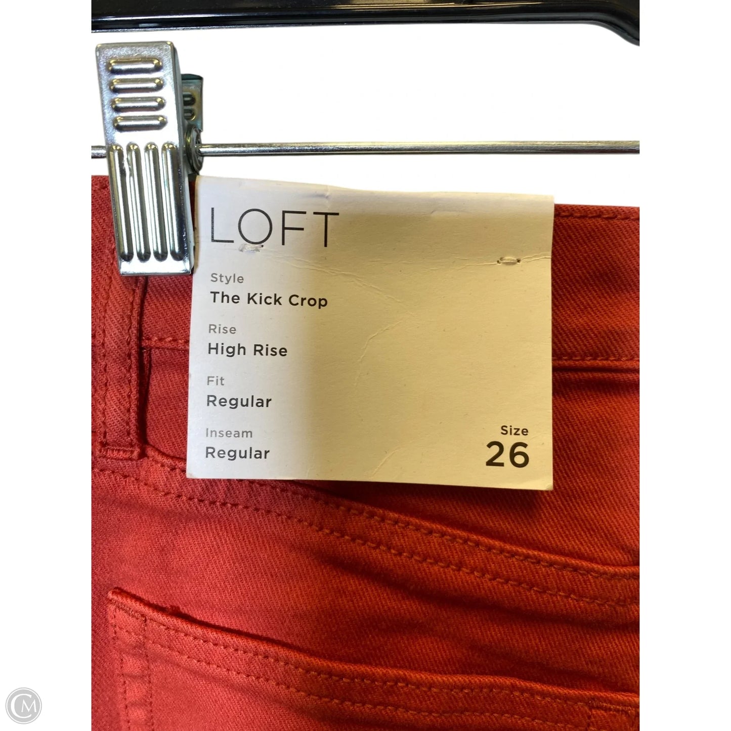 Jeans Flared By Loft In Orange, Size: 2