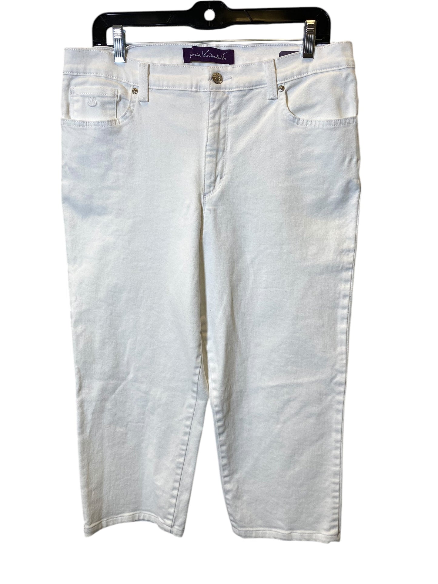 Capris By Gloria Vanderbilt In White, Size: 14
