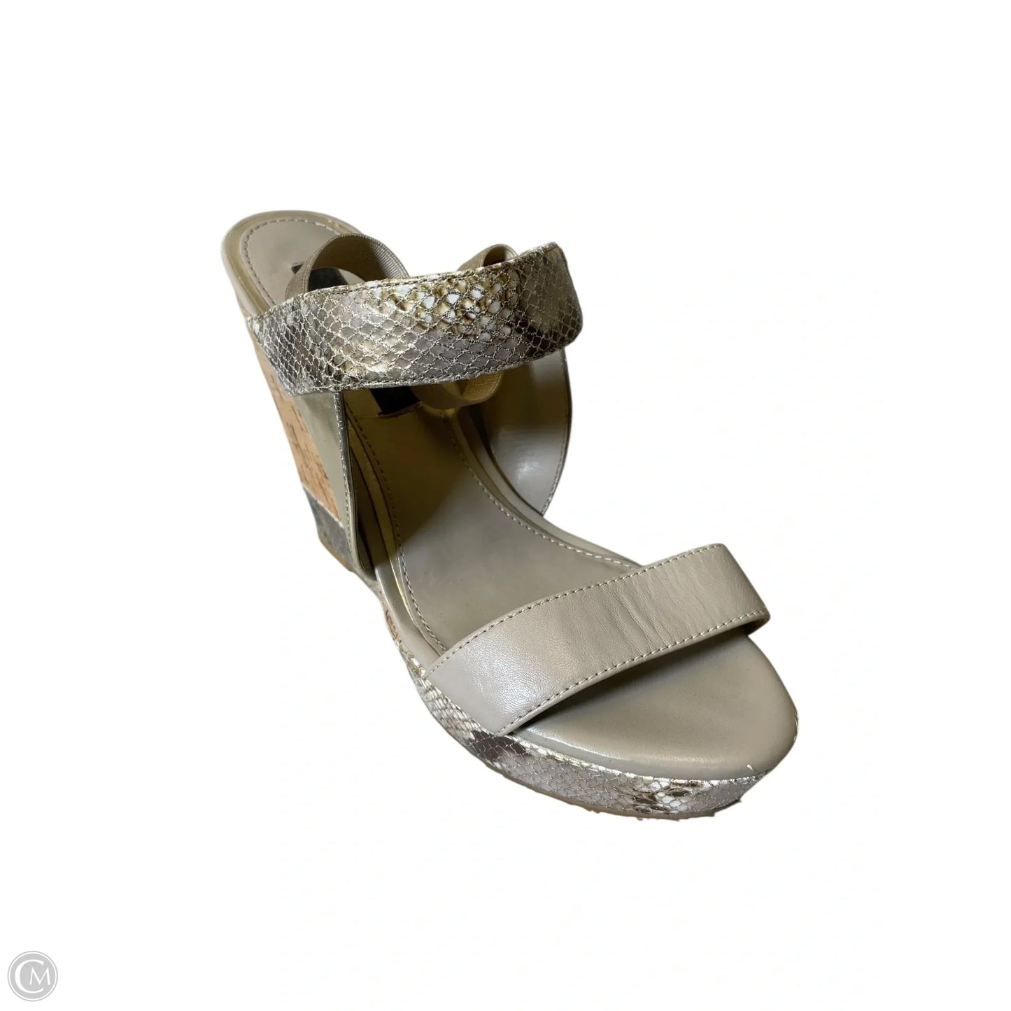 Sandals Heels Wedge By White House Black Market In Animal Print, Size: 7.5