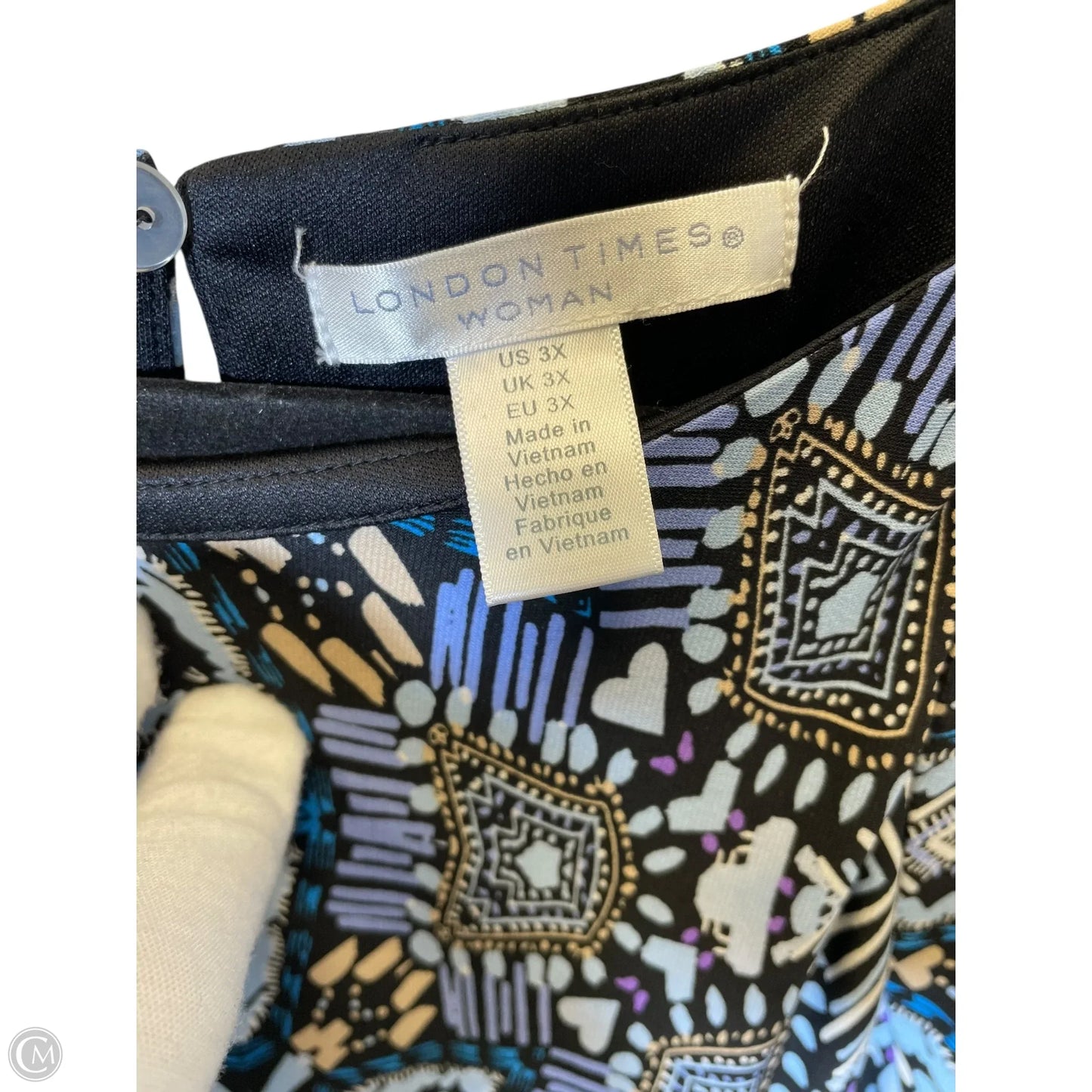 Dress Casual Maxi By London Times In Multi-colored, Size: 3x