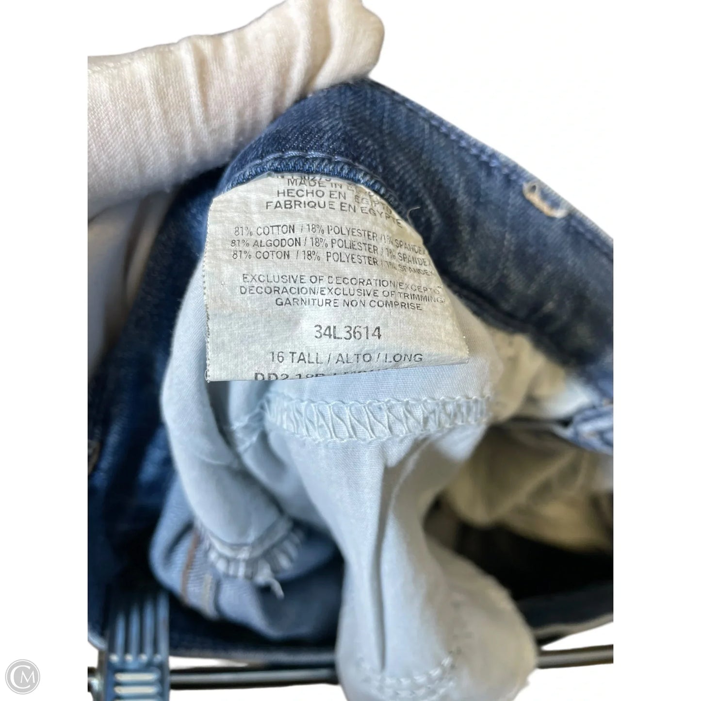 Jeans Straight By Lee In Blue Denim, Size: 16 Tall