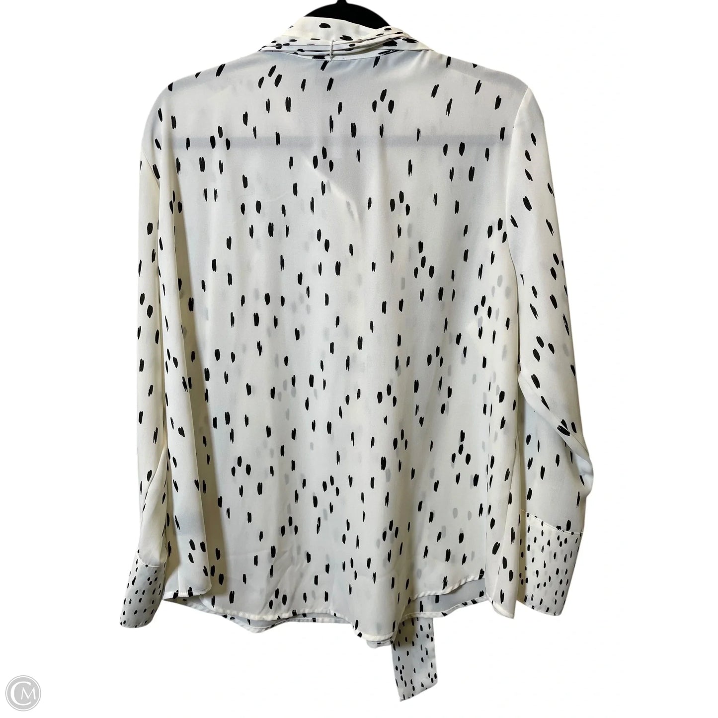 Blouse Long Sleeve By Worthington In Black & White, Size: Xlp