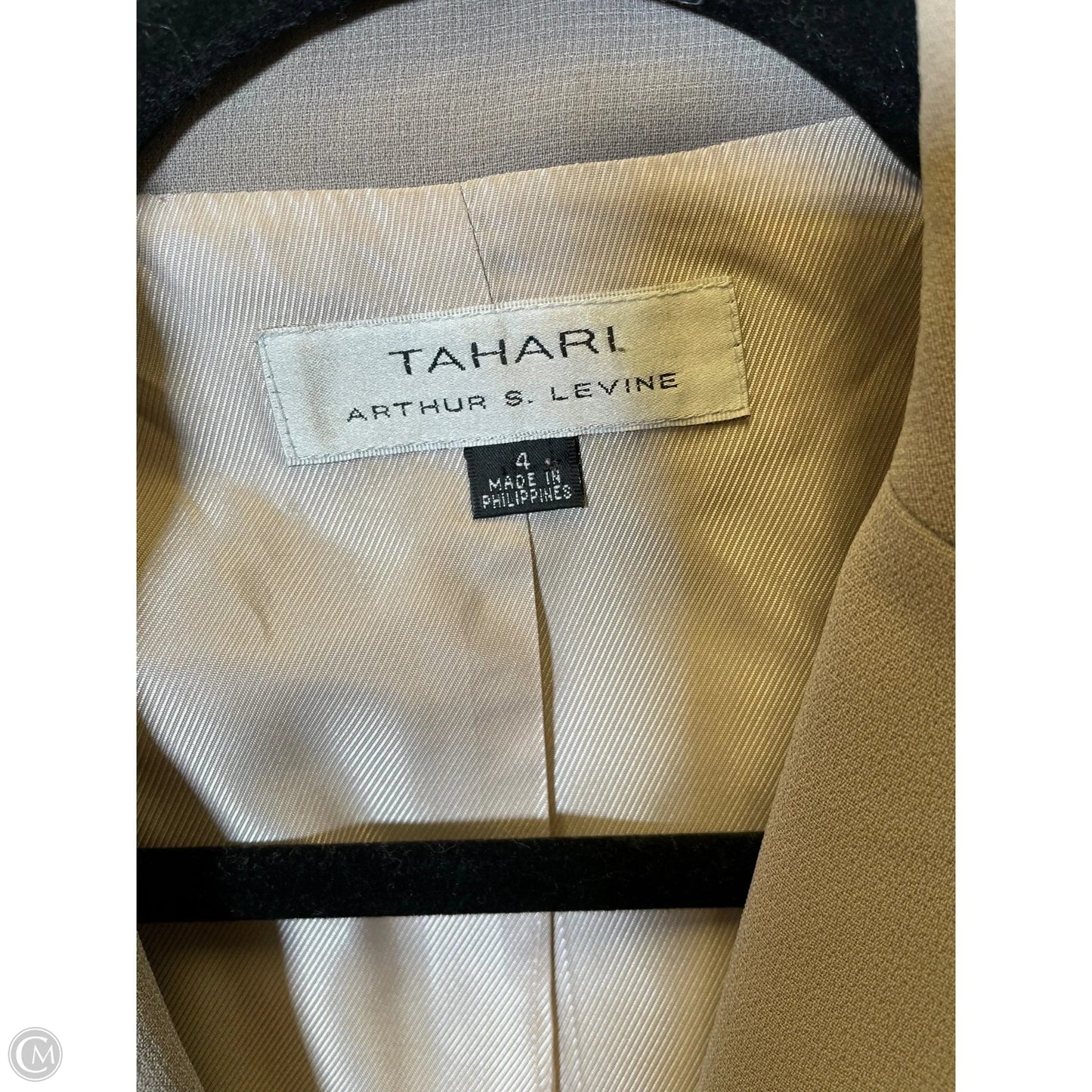 Blazer By Tahari By Arthur Levine In Tan, Size: 4