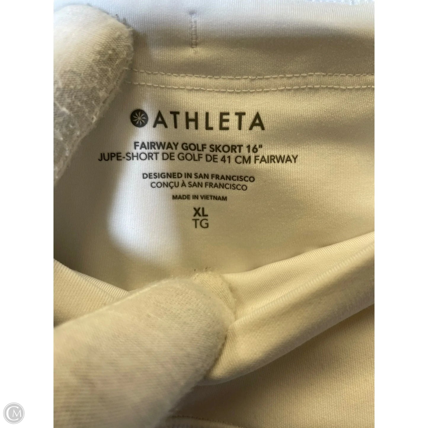 Athletic Skort By Athleta In White, Size: Xl