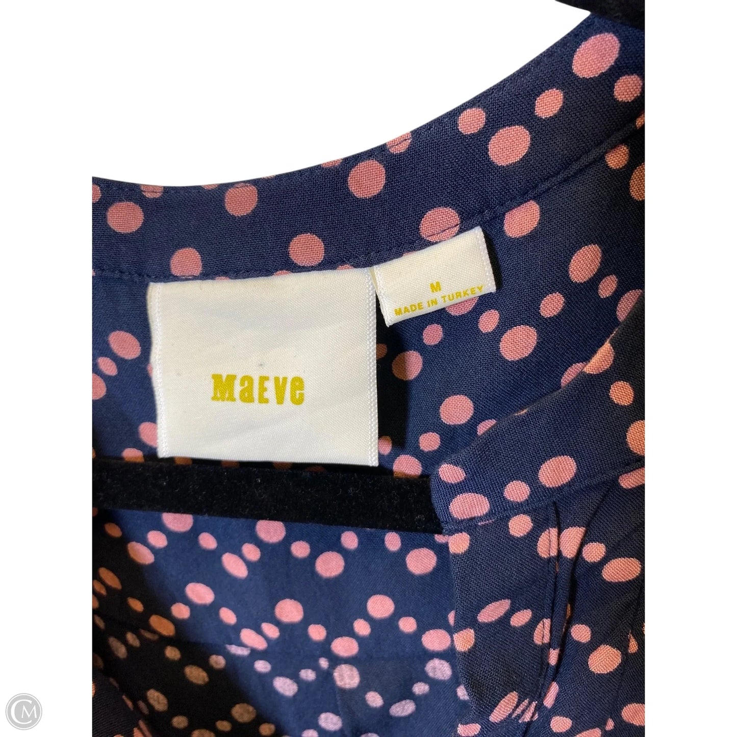 Top Long Sleeve By Maeve In Blue & Pink, Size: M