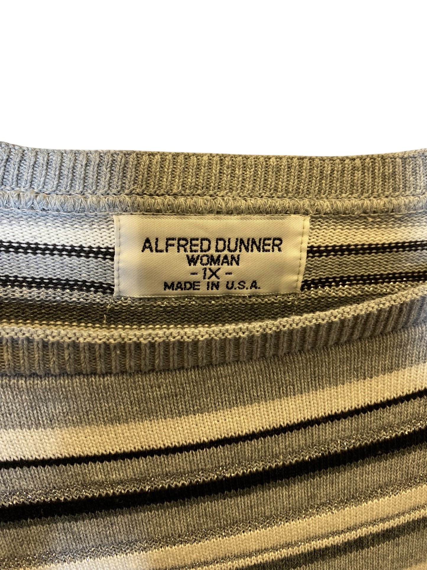 Sweater By Alfred Dunner In Striped Pattern, Size: 1x