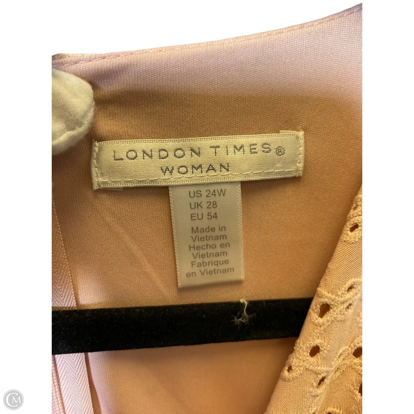 Dress Casual Maxi By London Times In Peach, Size: 24W