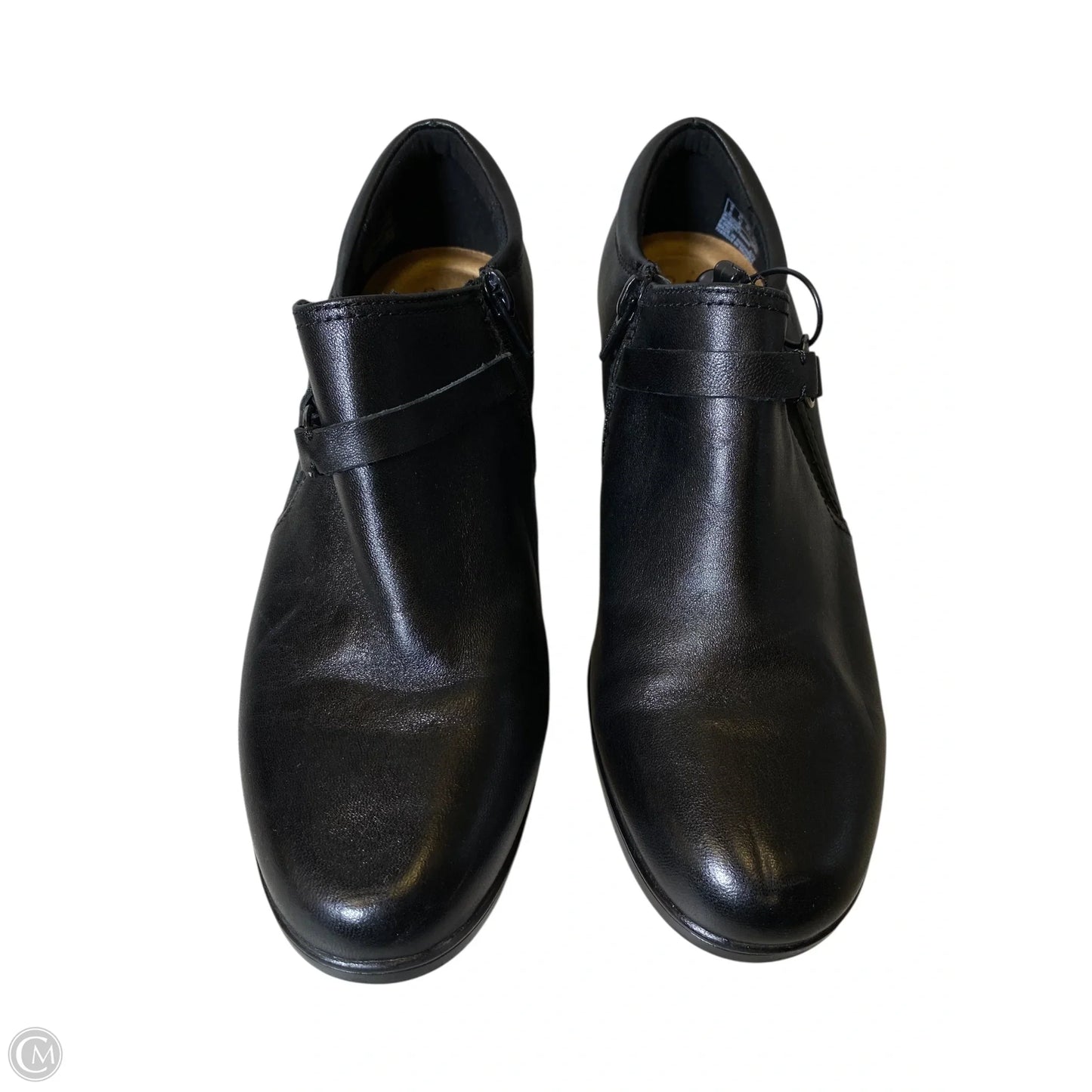 Boots Ankle Heels By Clarks In Black, Size: 8.5