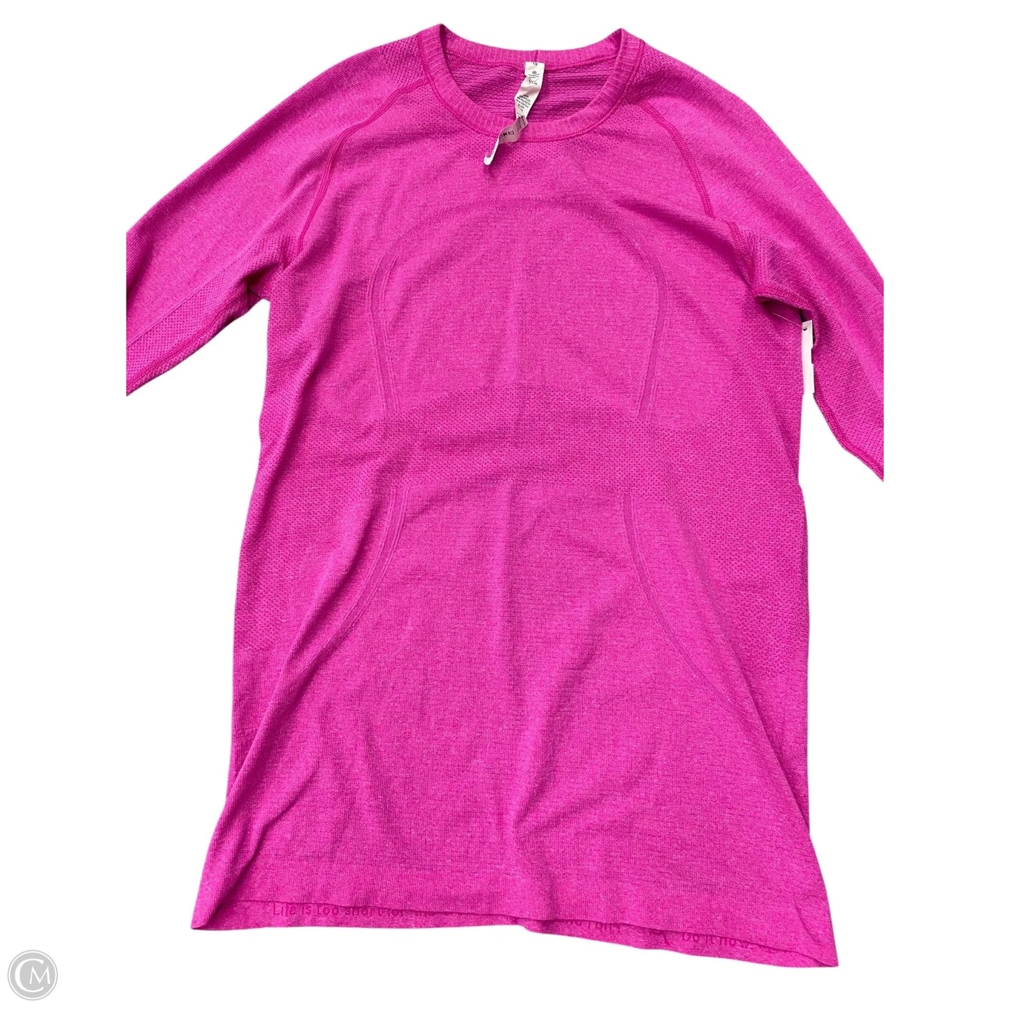 Athletic Top Long Sleeve Crewneck By Lululemon In Pink, Size: 10