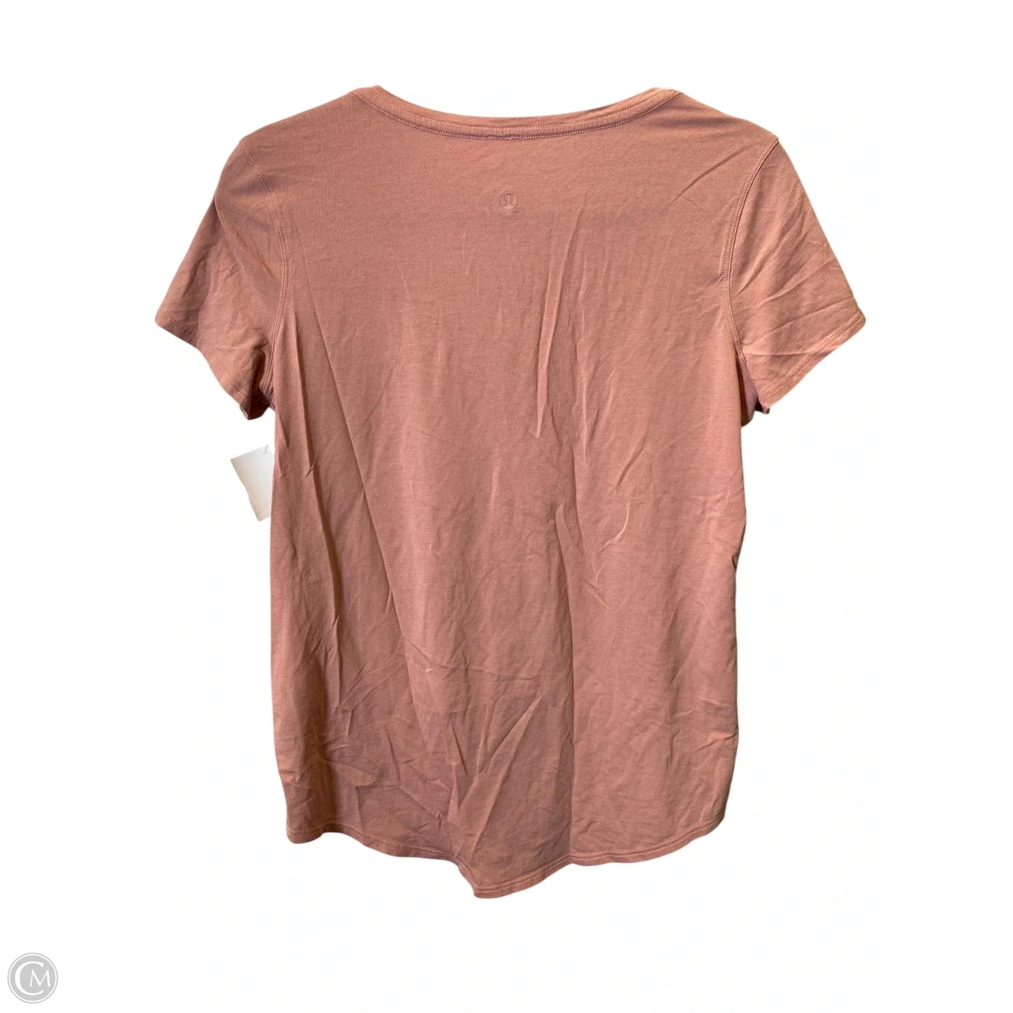 Athletic Top Short Sleeve By Lululemon In Pink, Size: M