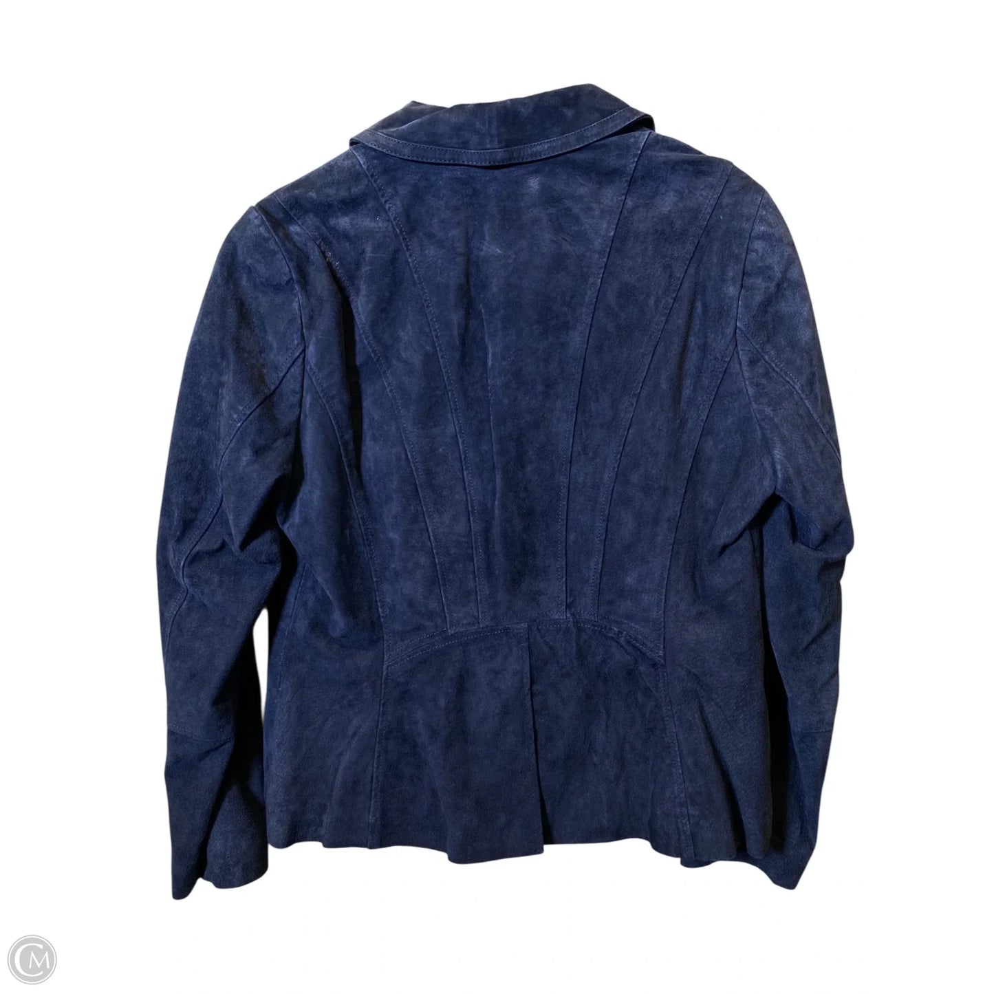 Jacket Moto By Isaac Mizrahi Live Qvc In Navy, Size: 12