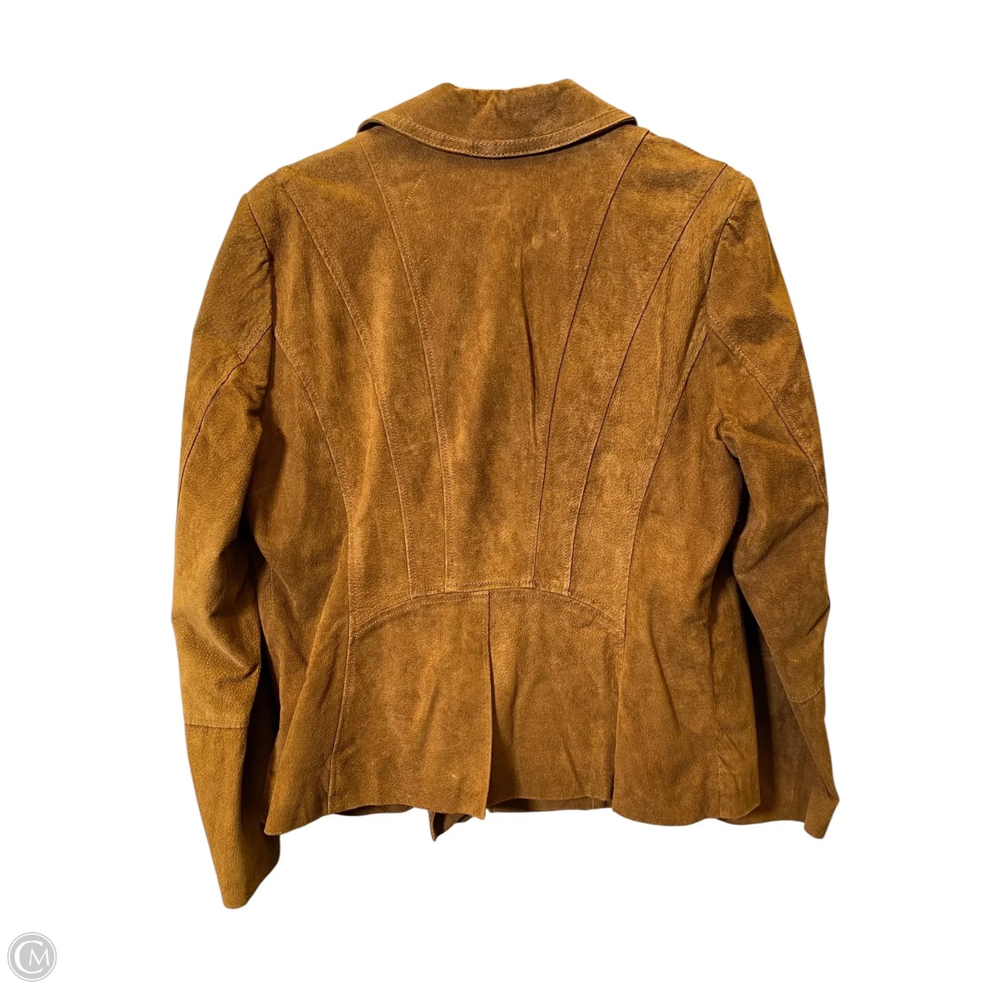 Jacket Moto By Isaac Mizrahi Live Qvc In Brown, Size: 12