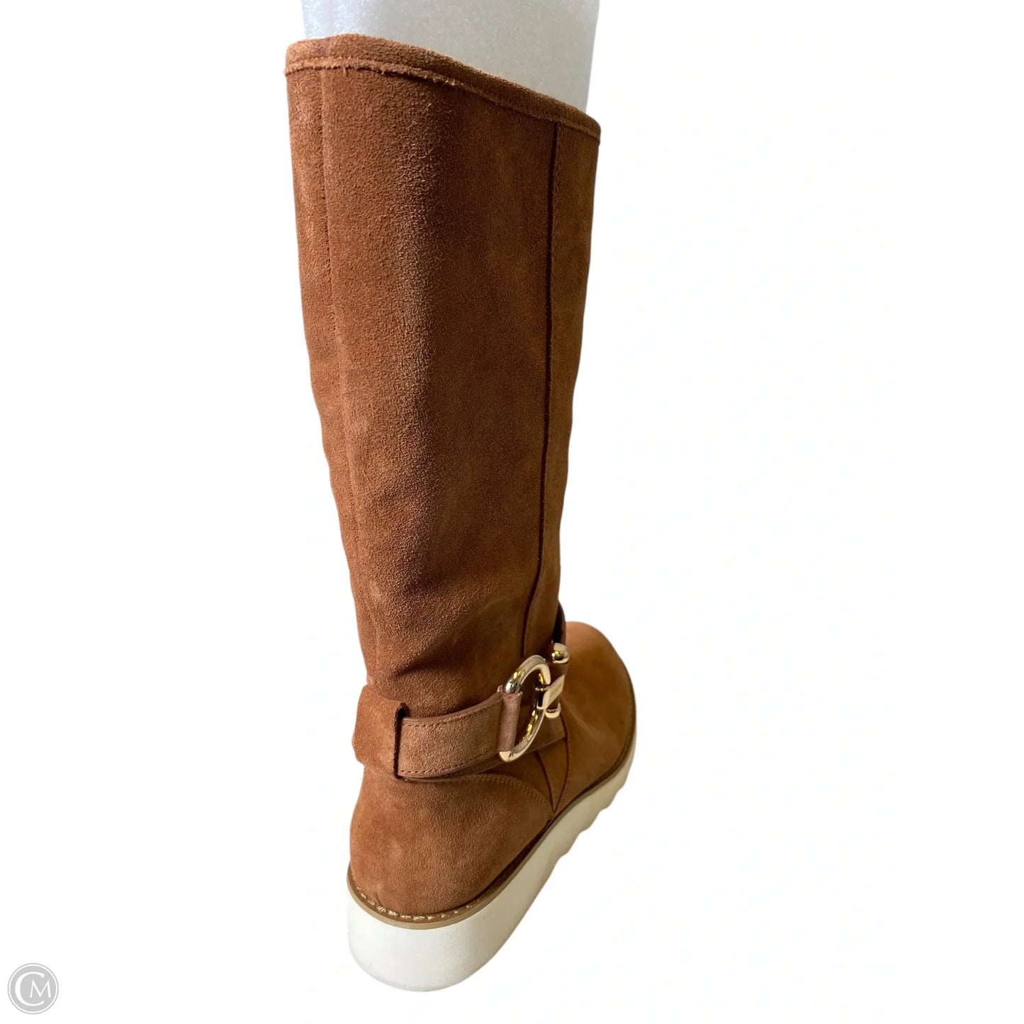 Boots Designer By Coach In Saddle, Size: 8
