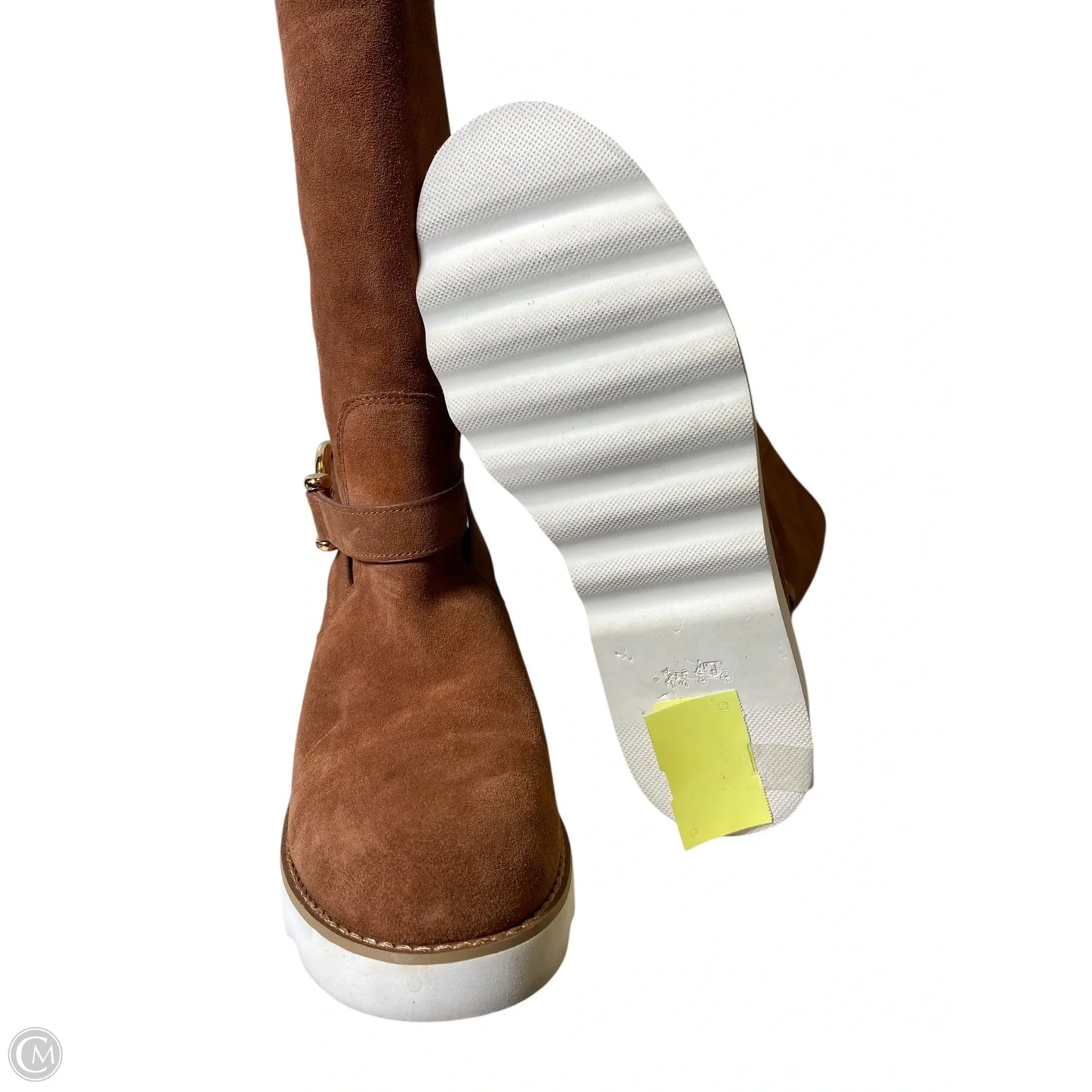 Boots Designer By Coach In Saddle, Size: 8