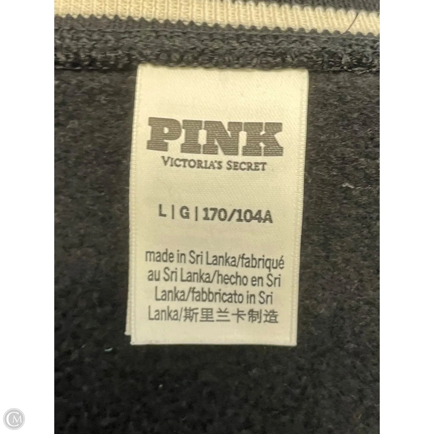 Jacket Fleece By Pink In Black, Size: L