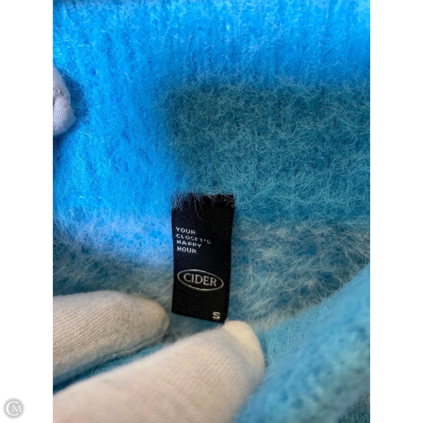 Skirt Midi By Cider In Blue & White, Size: S