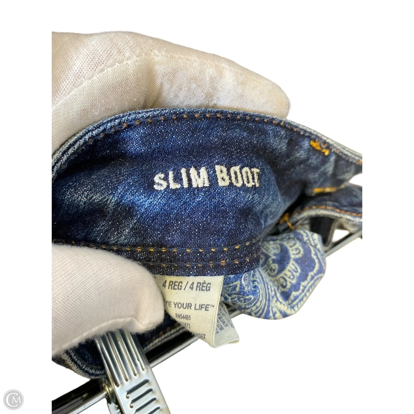 Jeans Flared By American Eagle In Blue Denim, Size: 4