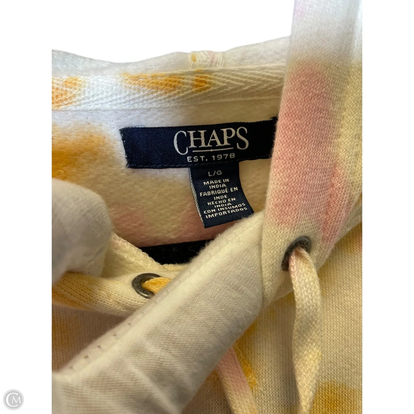 Sweatshirt Hoodie By Chaps In Tie Dye Print, Size: L