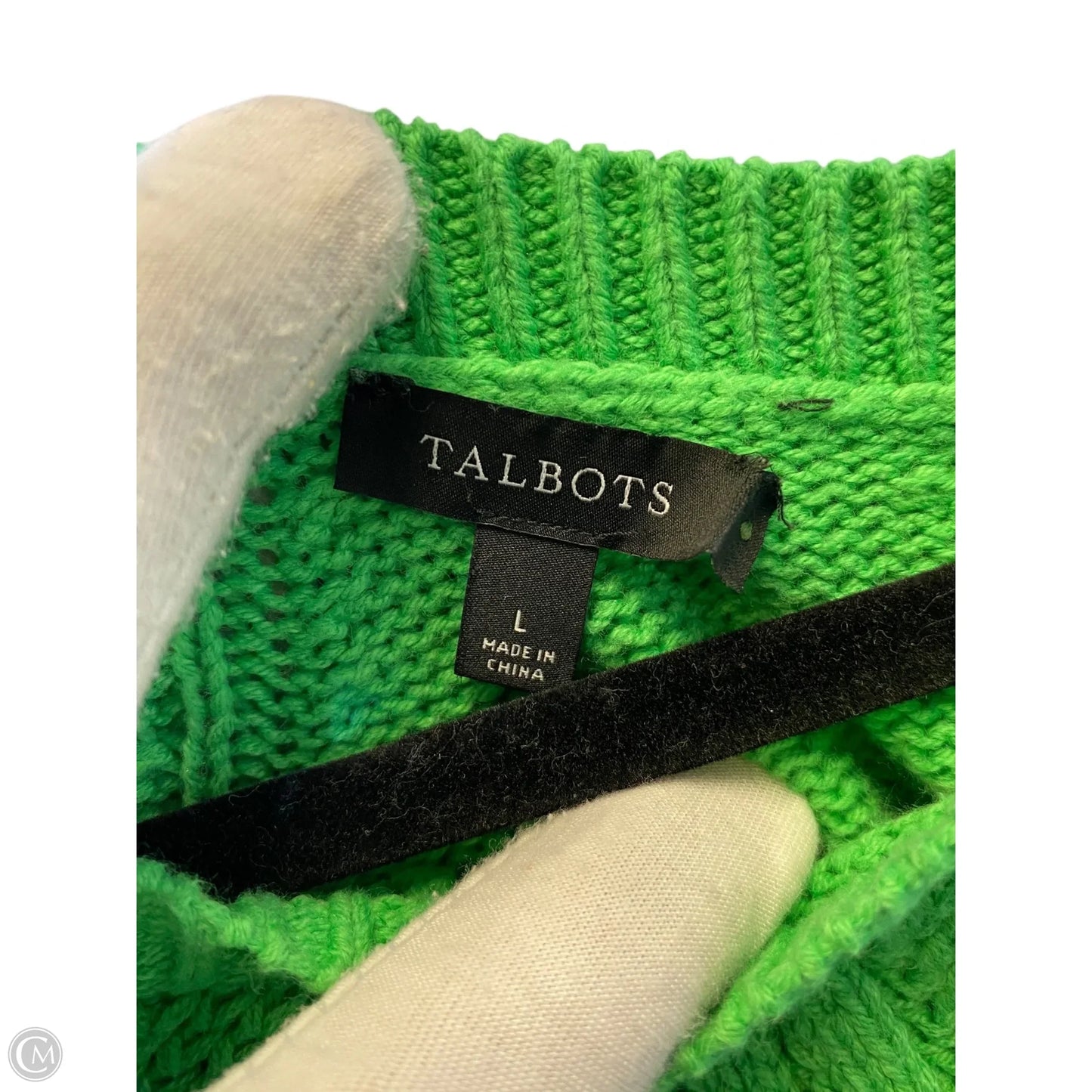 Sweater By Talbots In Green, Size: L