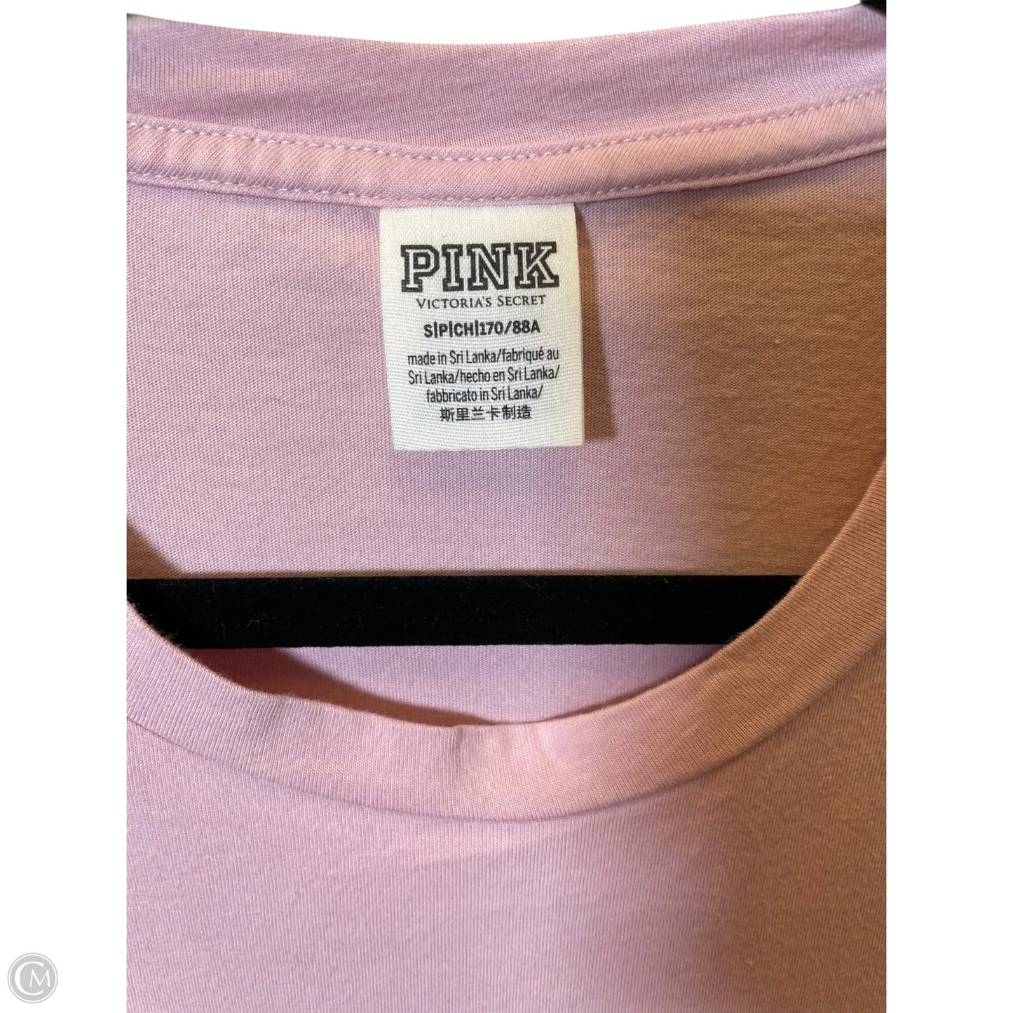 Top Short Sleeve By Pink In Pink & Silver, Size: S